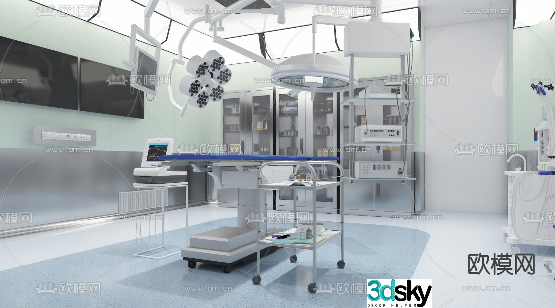 xray scanner hospital operating room 3d model