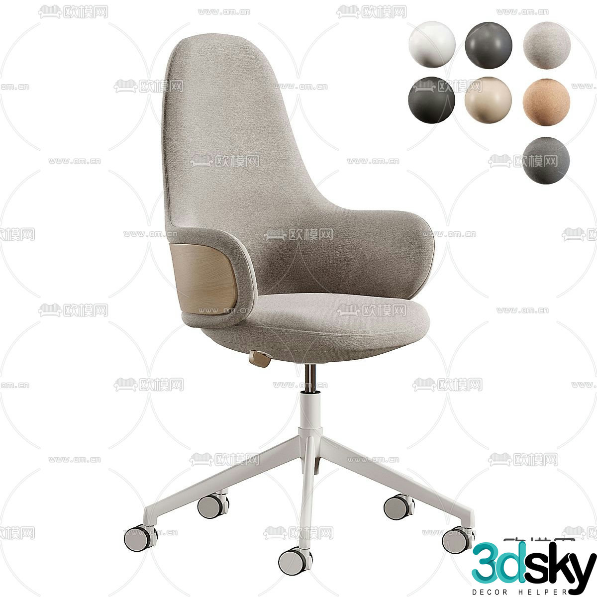 Office chair staff chair 3d model