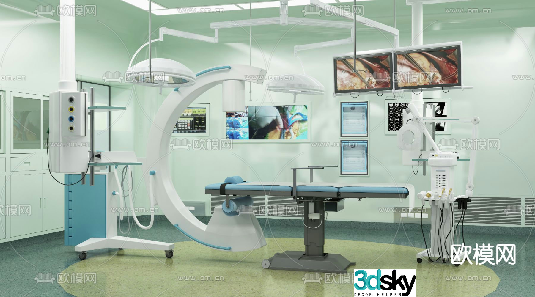 xray scanner hospital operating room 3d model