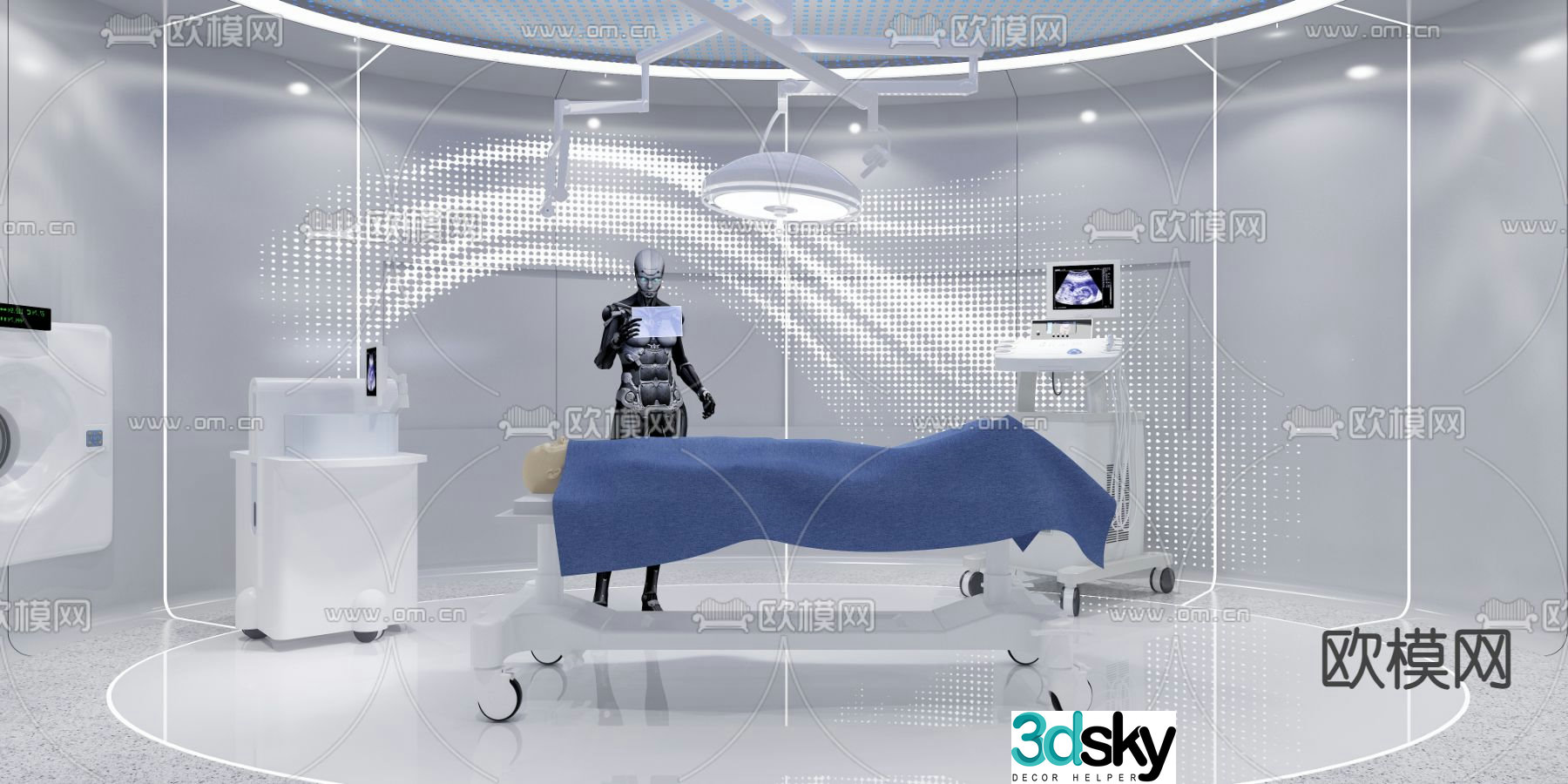 artificial intelligence operating room 3d model