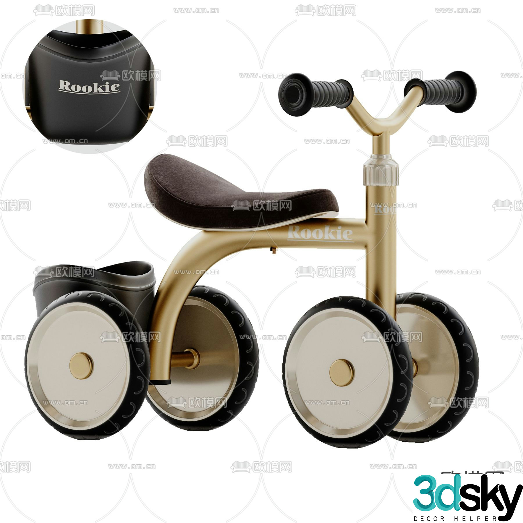 Children’s toy car walker 3d model