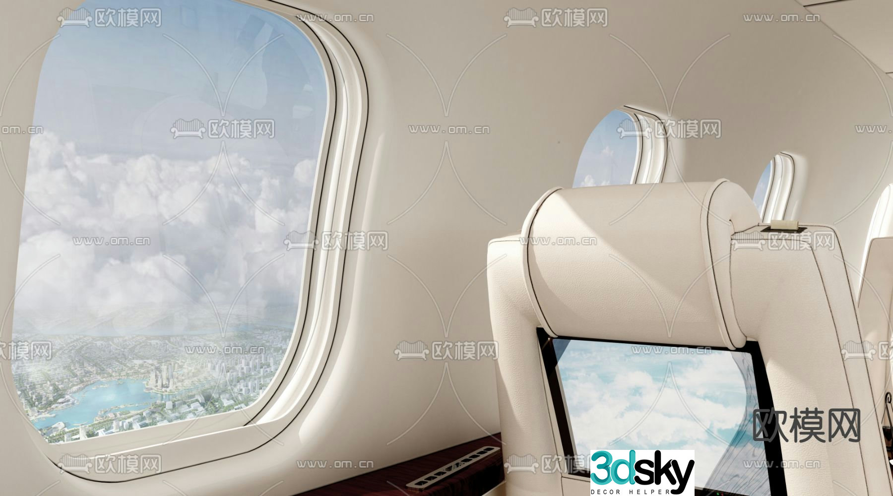 Aircraft cabin aircraft window 3d model