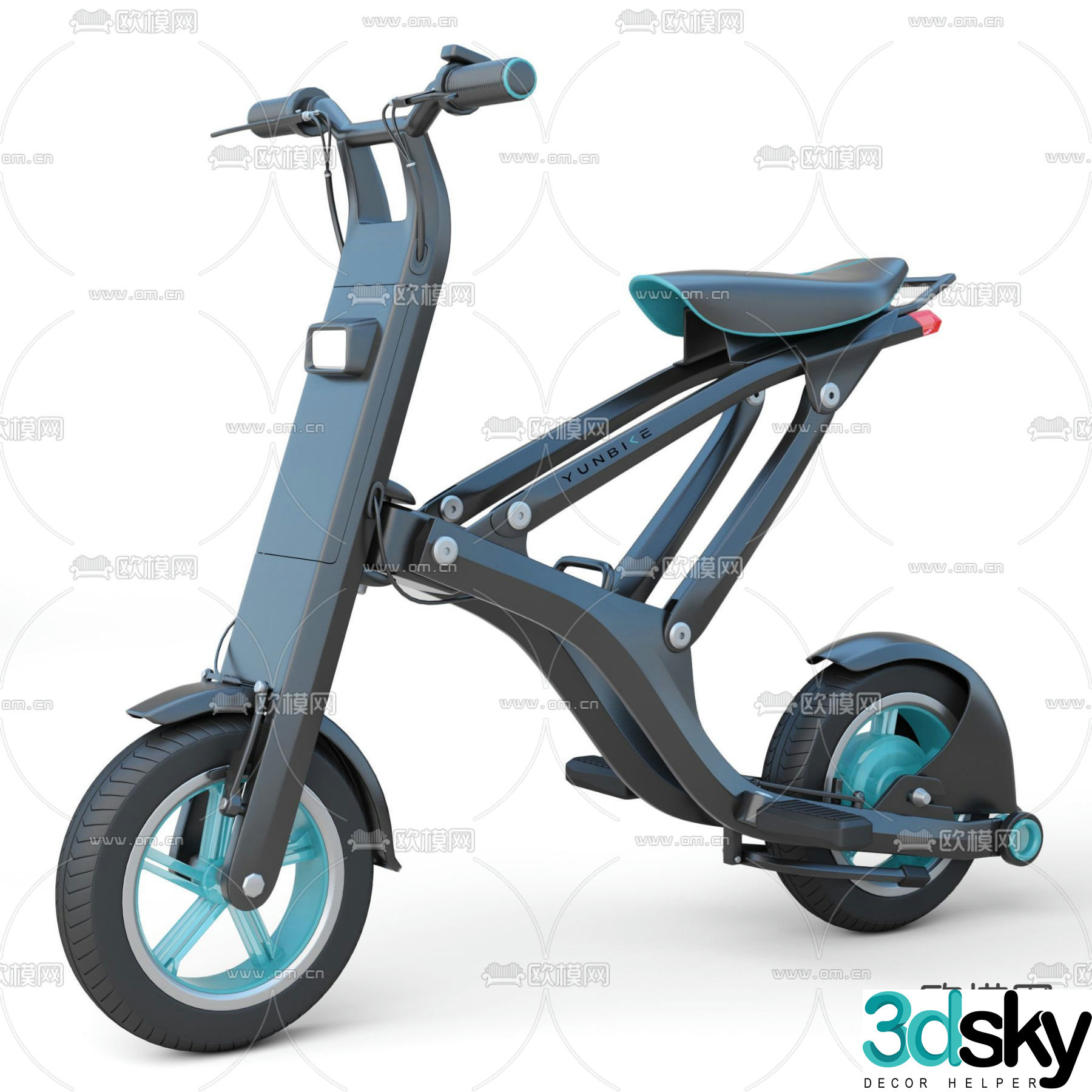 YunBike X1 electric bike 3d model
