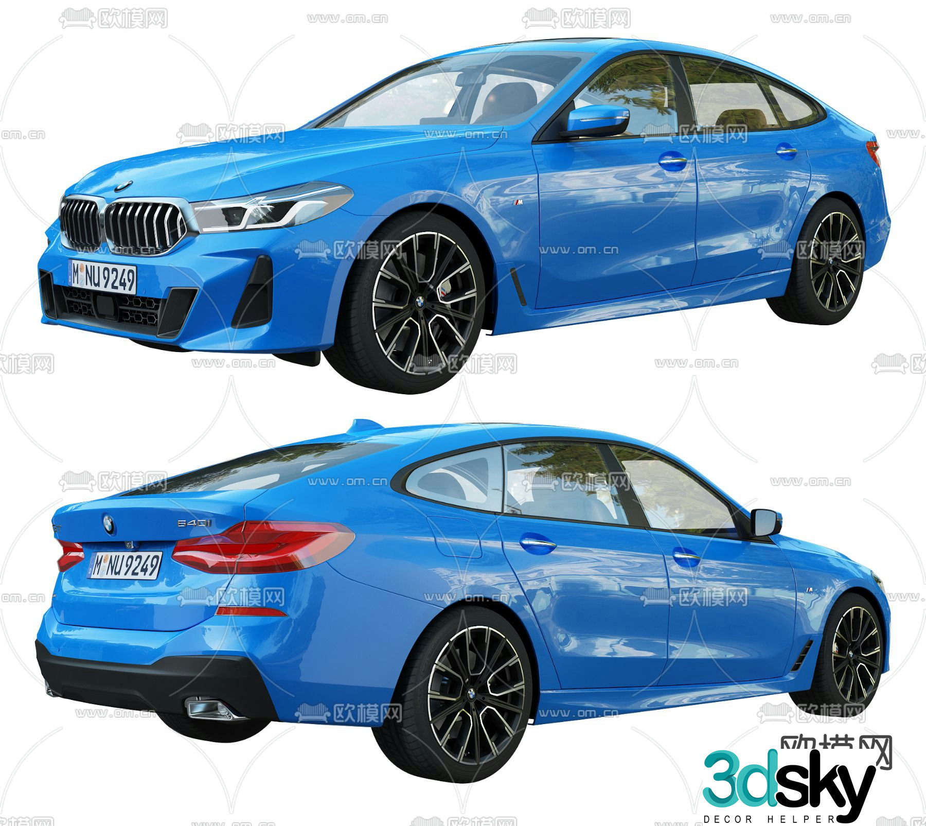 bmw car sedan 3d model