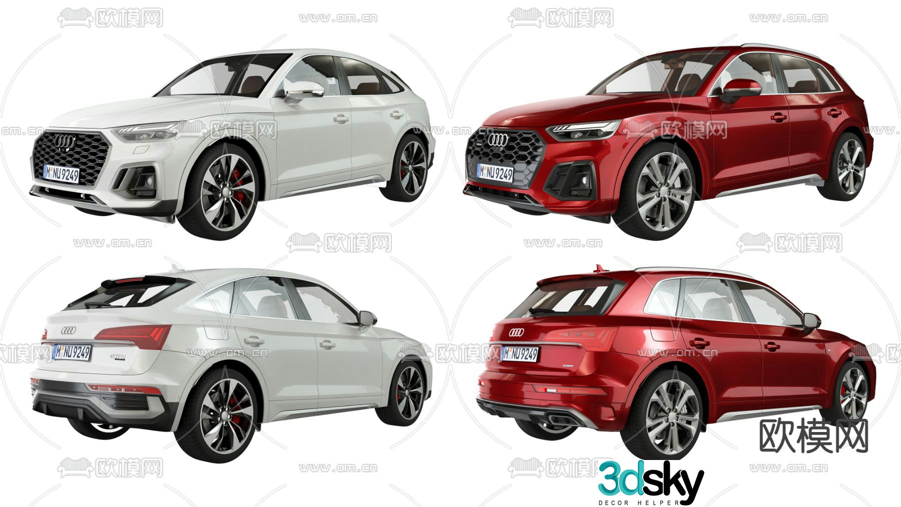 Audi car SUV off-road vehicle 3d model