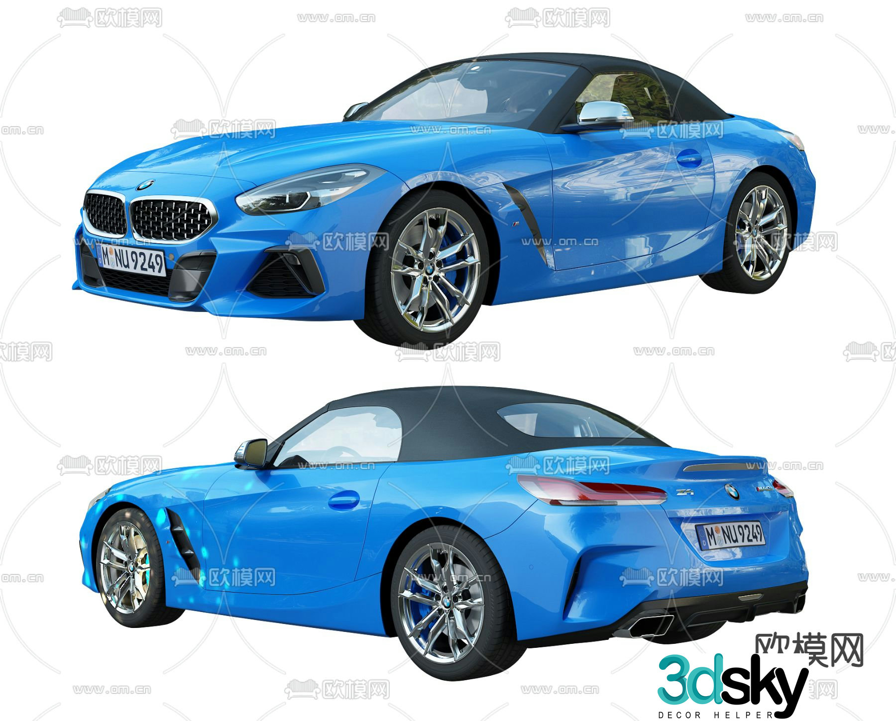 bmw car sports car 3d model