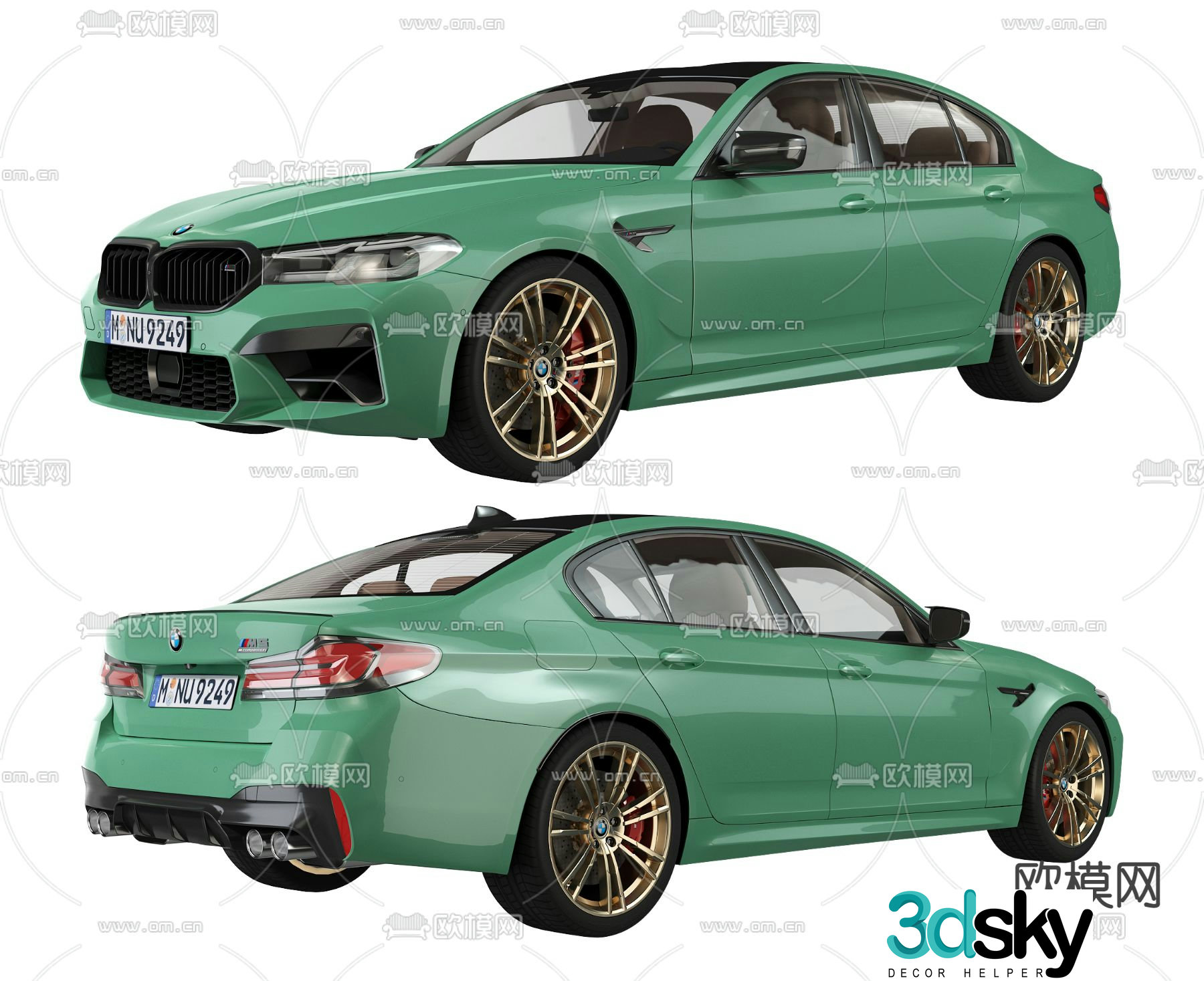 bmw car sedan 3d model
