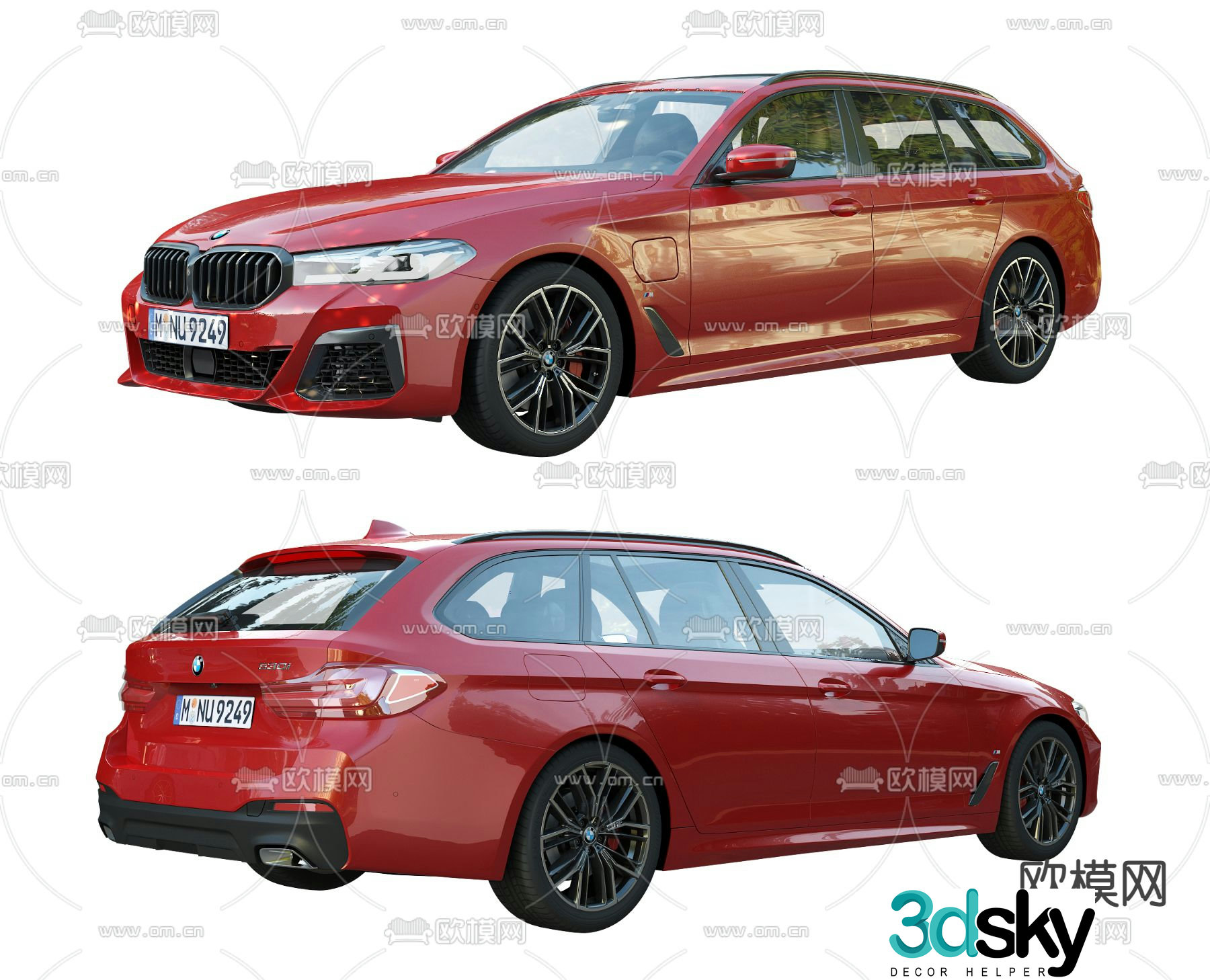 bmw car sedan 3d model