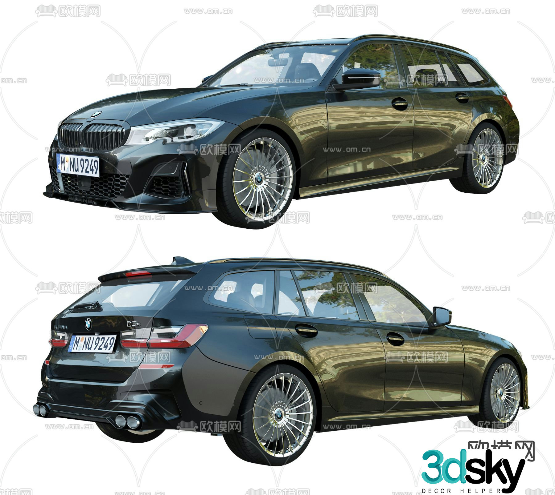 bmw car sedan 3d model