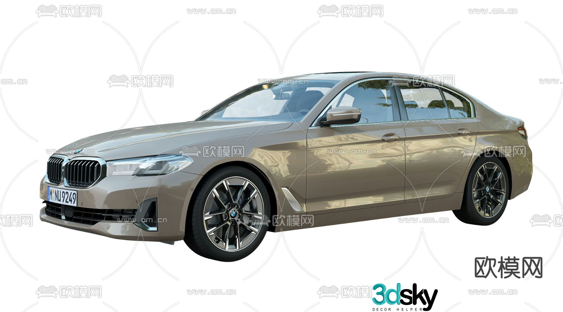 bmw car sedan 3d model