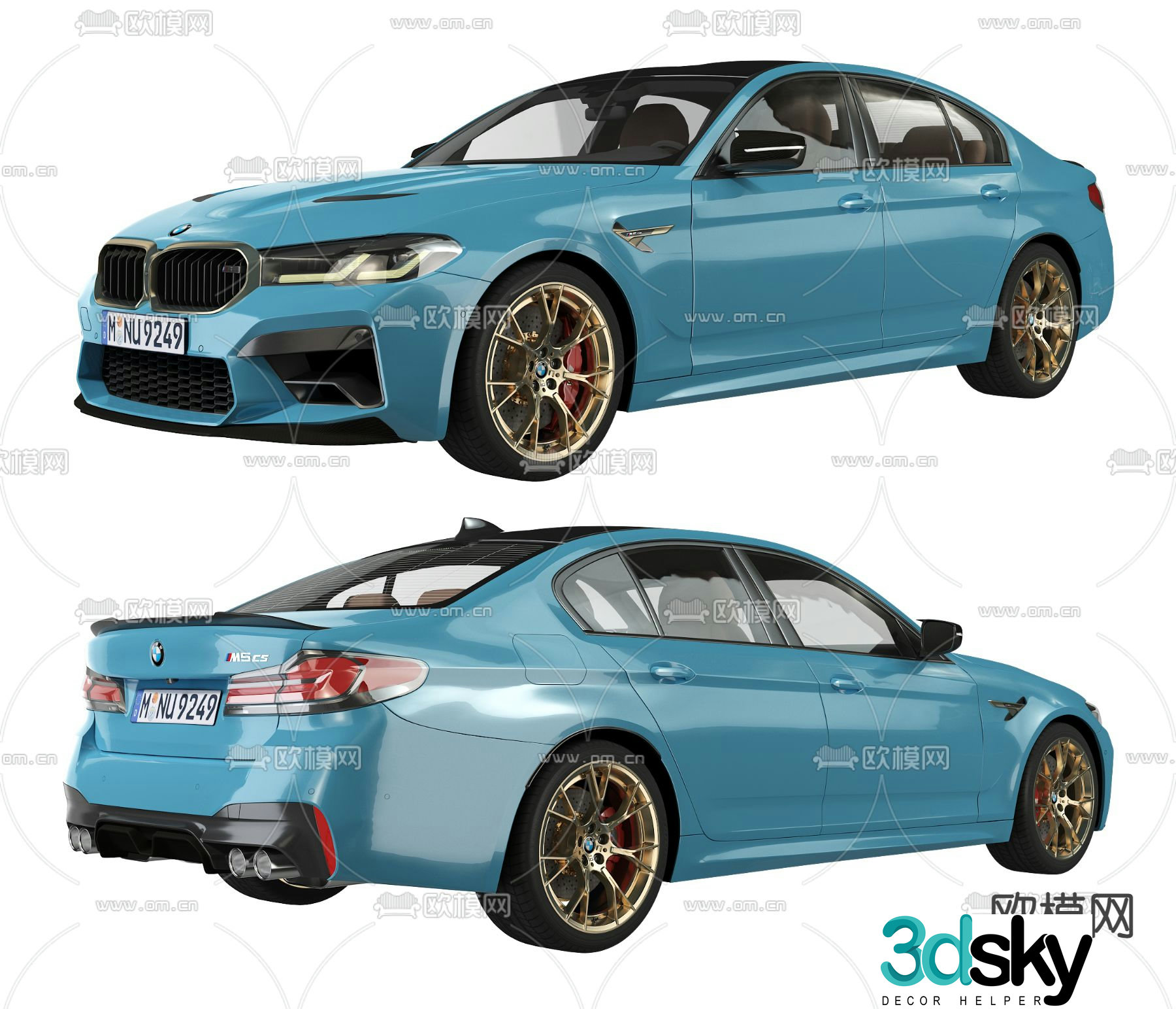 bmw car sedan 3d model
