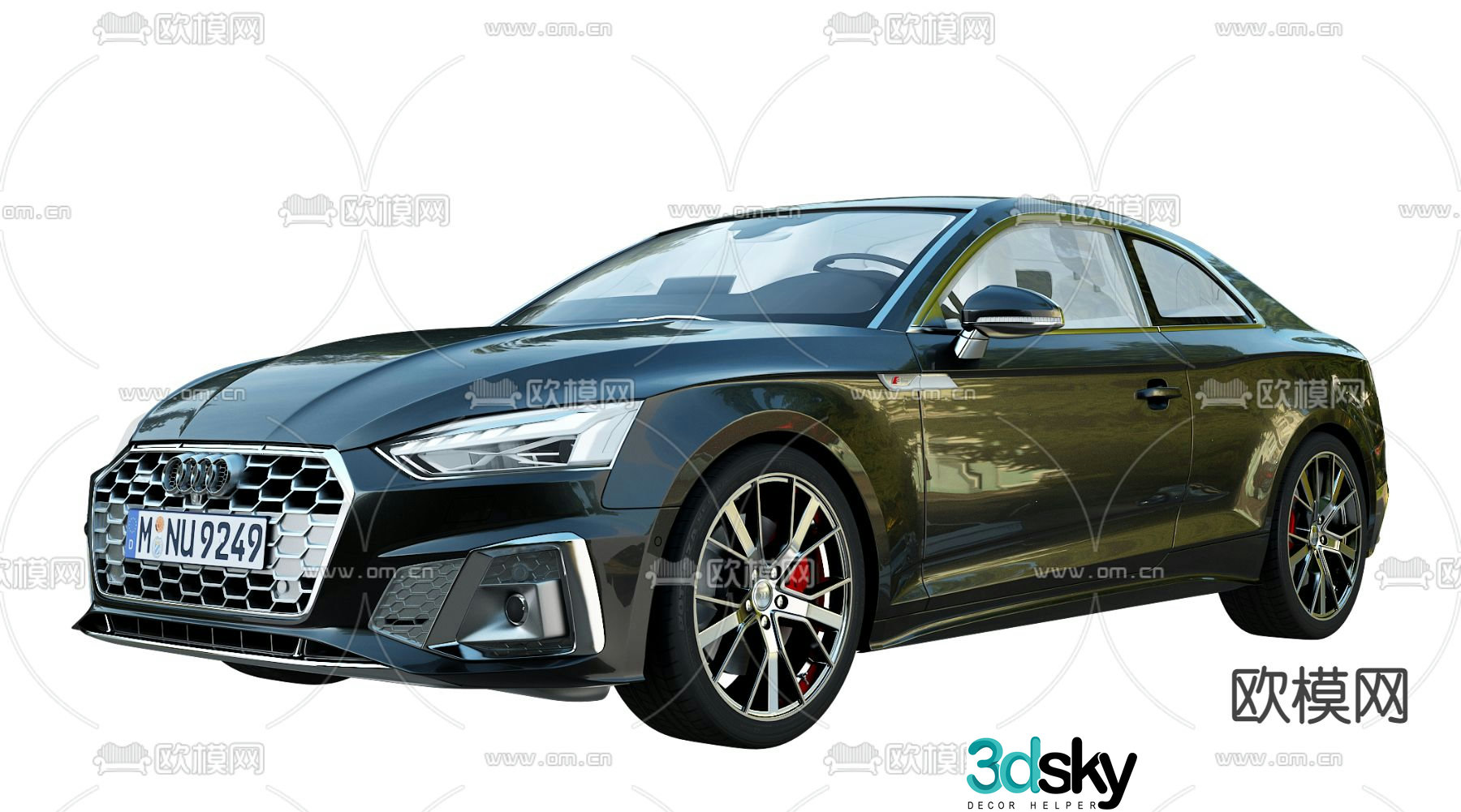 Audi A5 car sedan 3d model