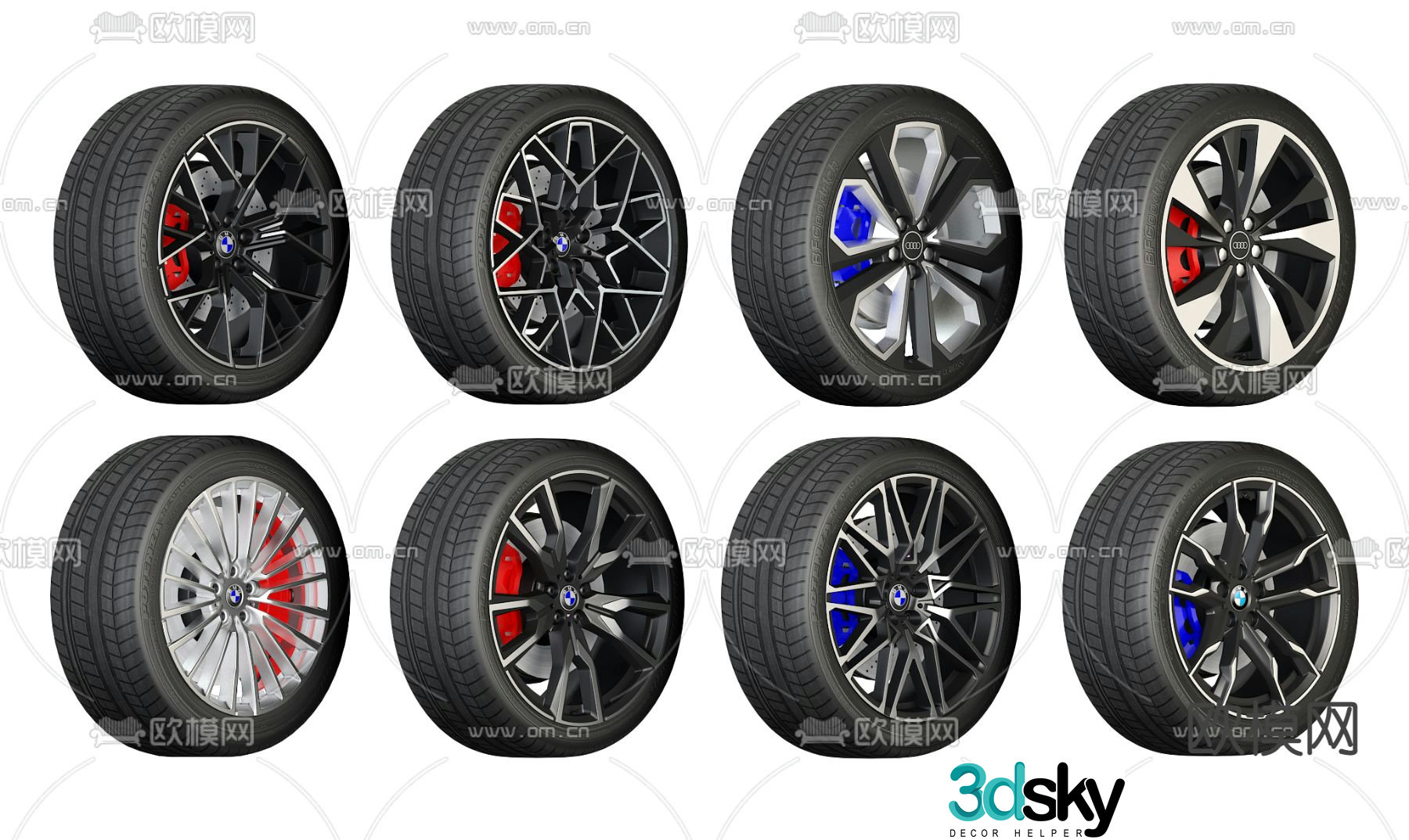 car tire hub wheel 3d model