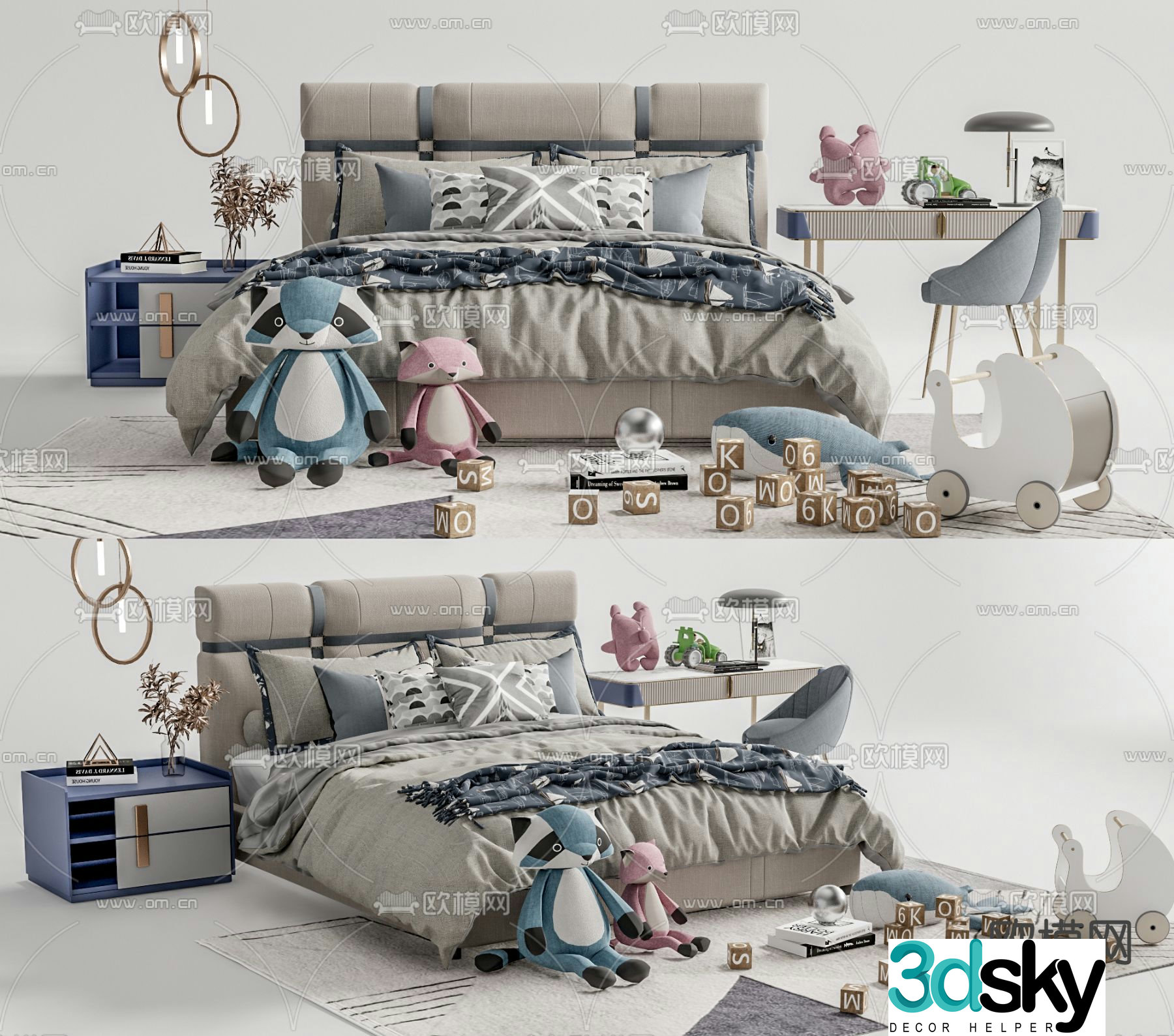 Modern children’s bed child’s bed 3d model