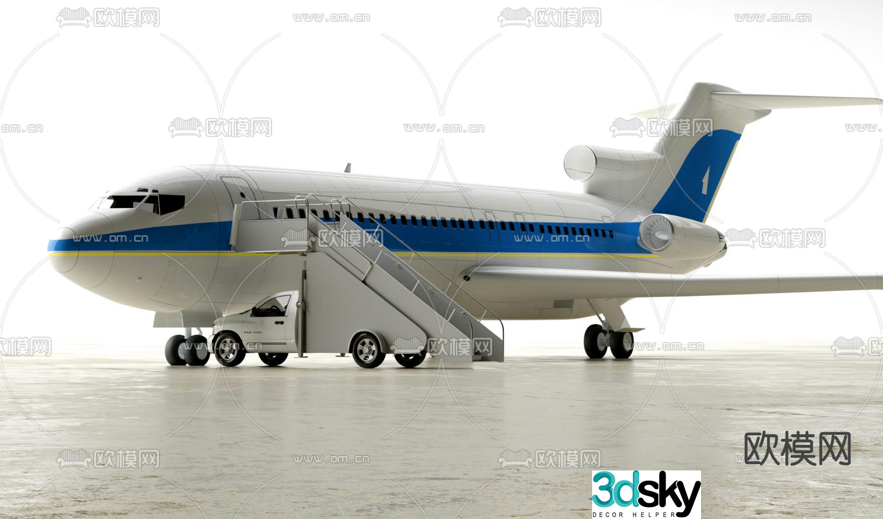 Passenger aircraft aircraft 3d model