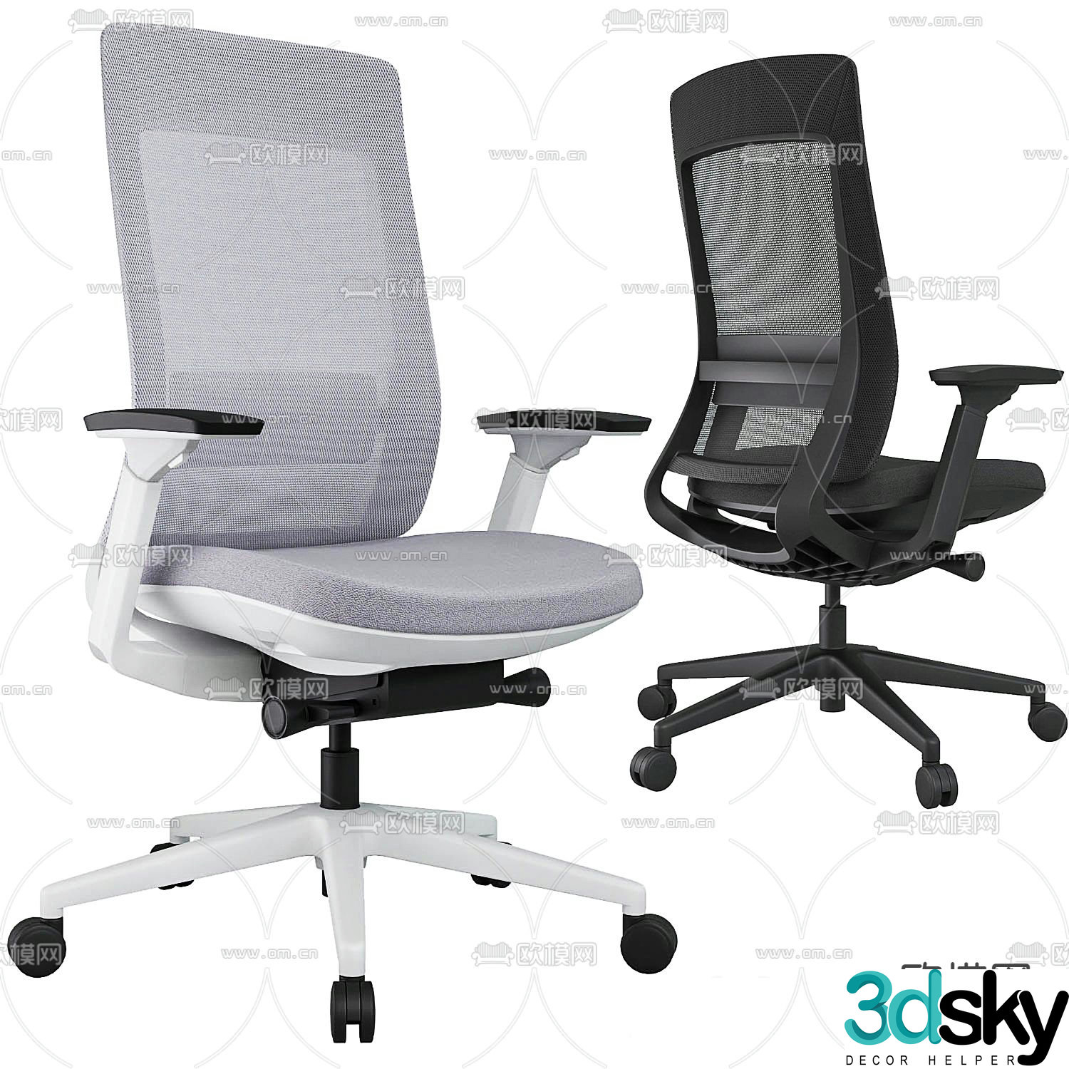 Office chair staff chair 3d model