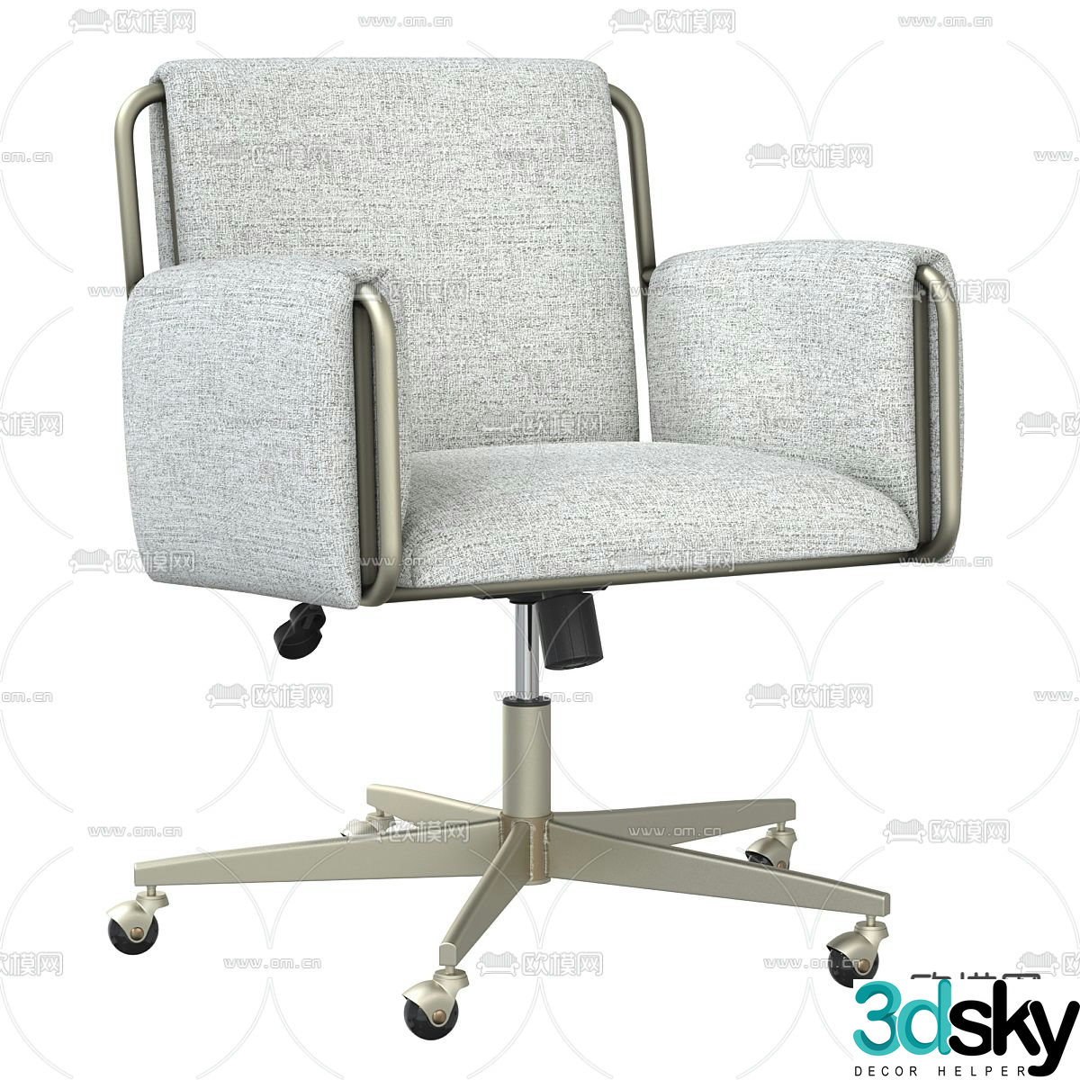 Swivel chair staff chair office chair 3d model