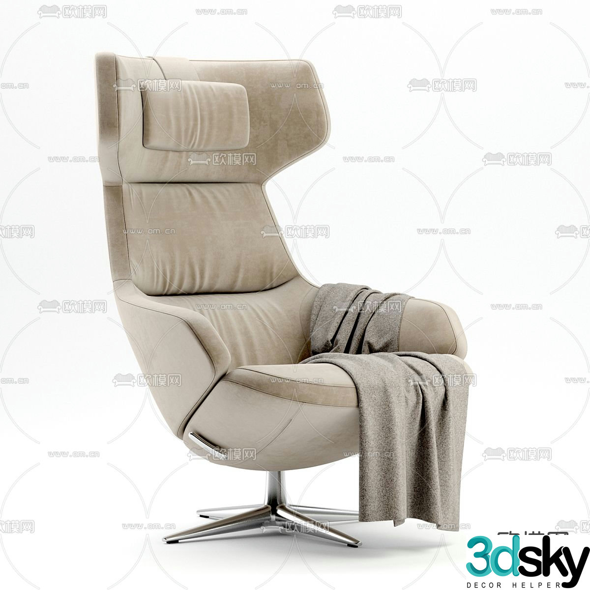 ASTON CLUB executive chair boss chair 3d model