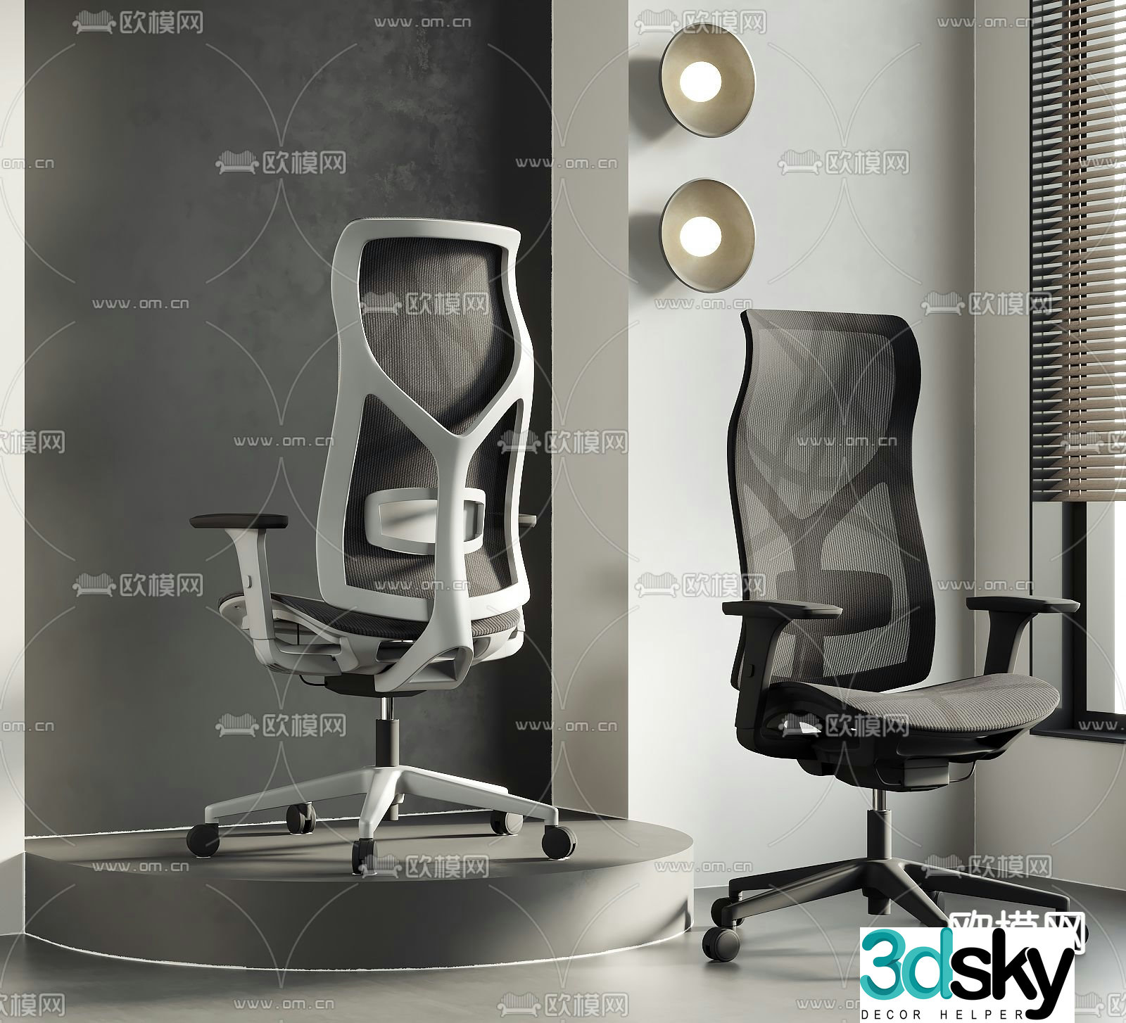 Office chair staff chair executive chair 3d model