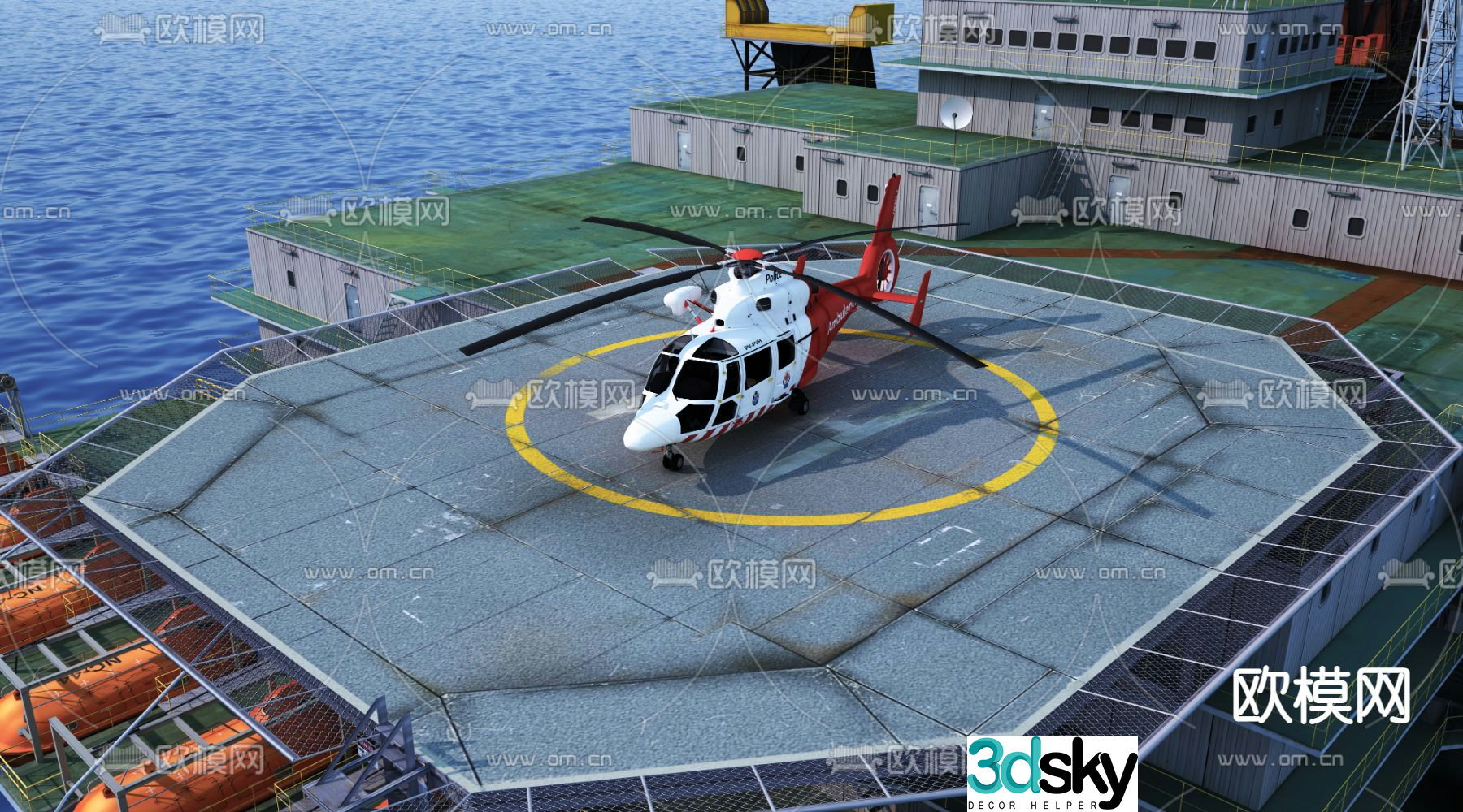 apron warship 3d model