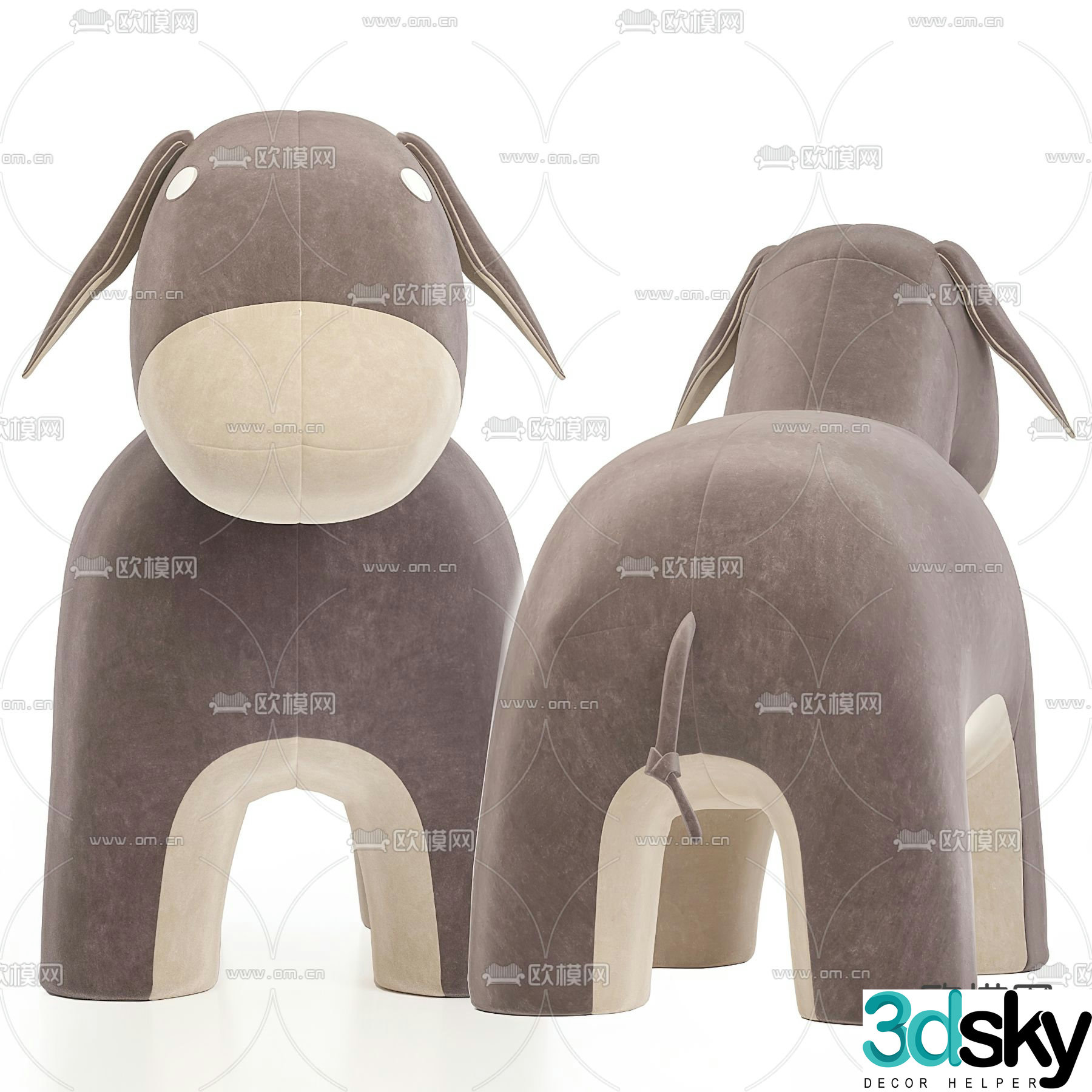 Cartoon stool children’s stool low stool 3d model