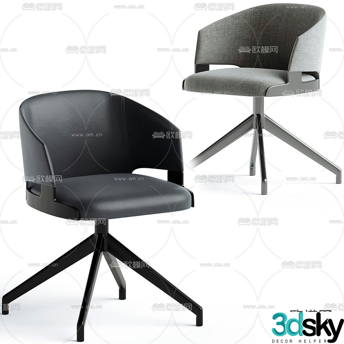 Italian Potocco office chair 3d model