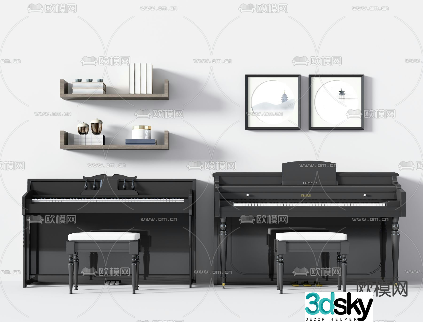 piano 3d model