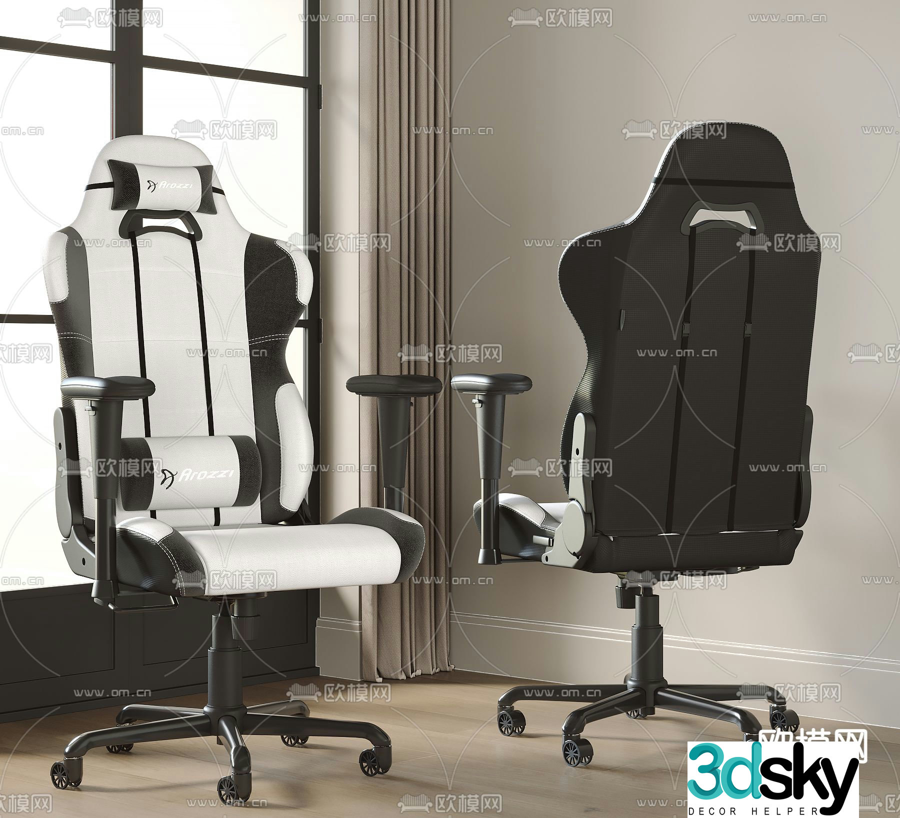 Gaming chair office chair 3d model