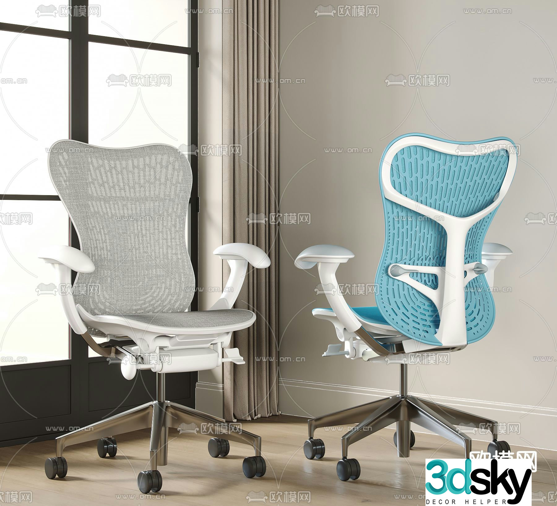 Staff chair office chair 3d model