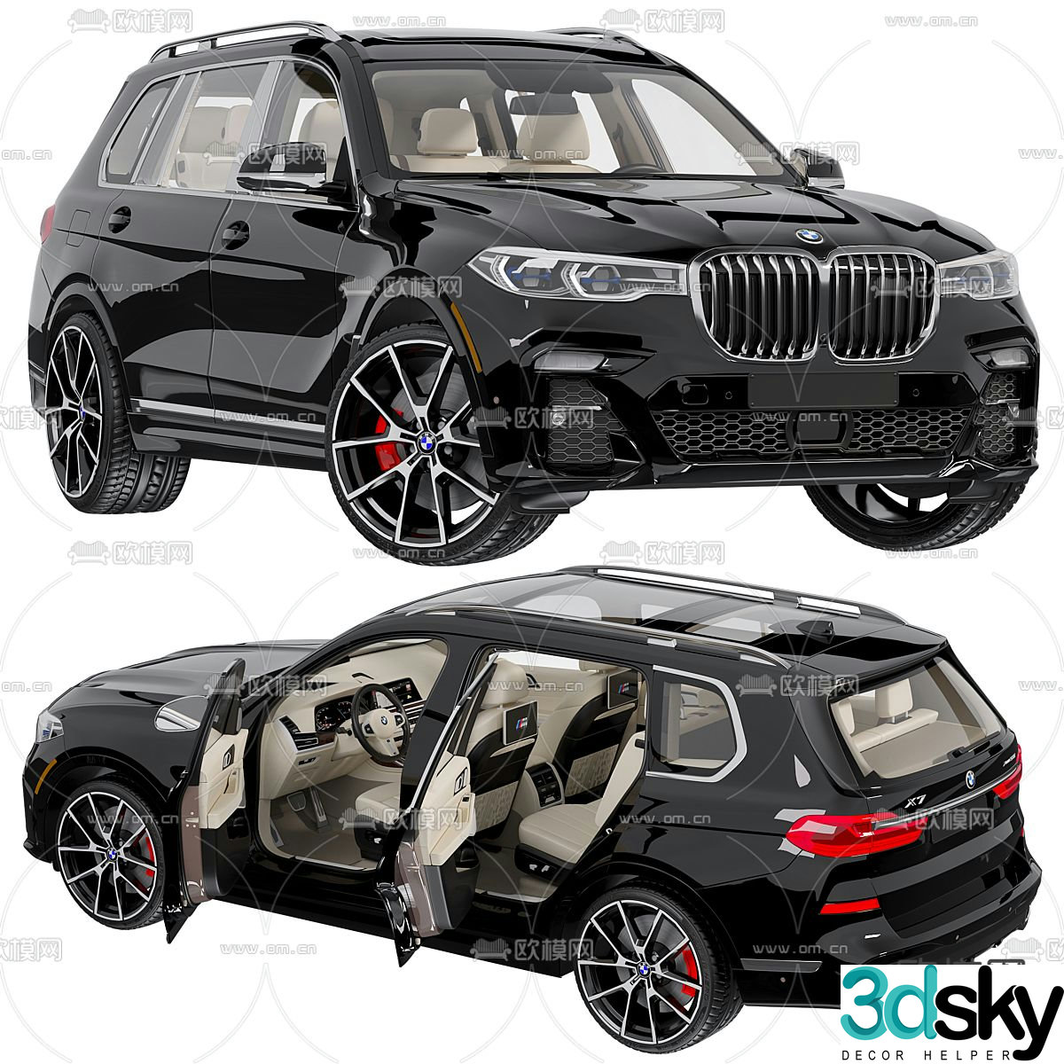 bmw car sedan 3d model