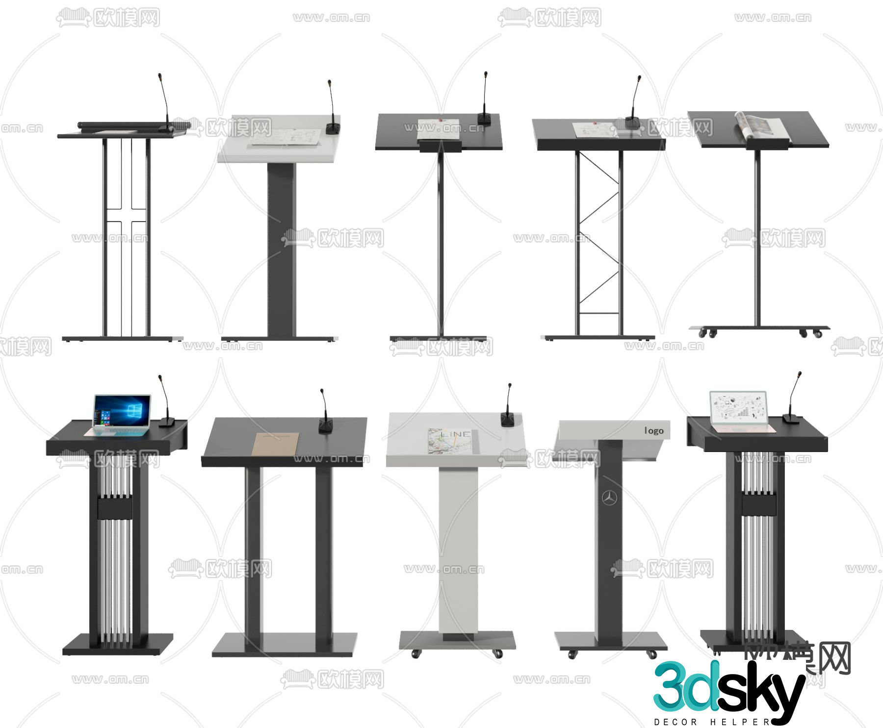 podium hosting podium award podium podium 3d model