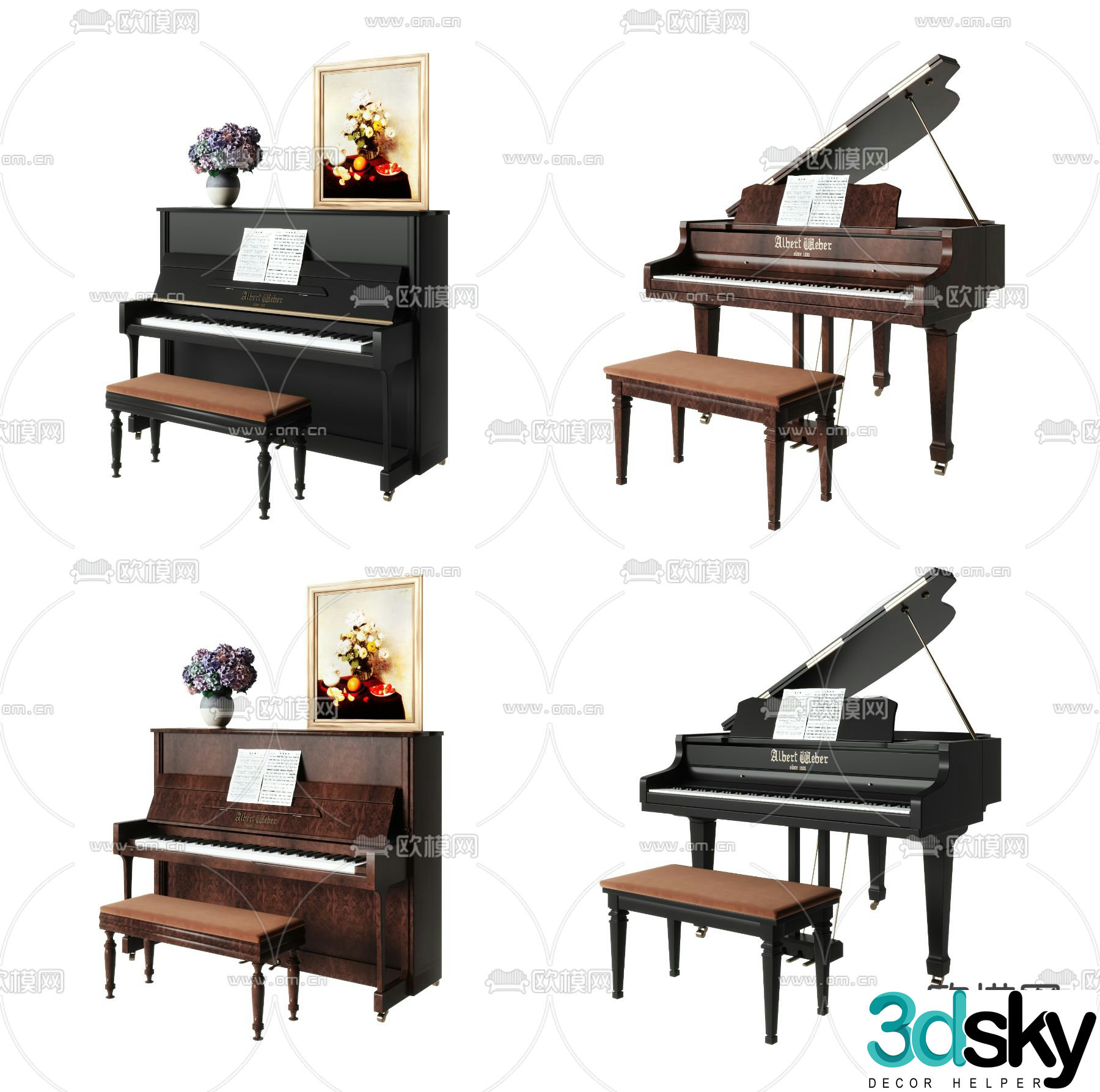 piano 3d model
