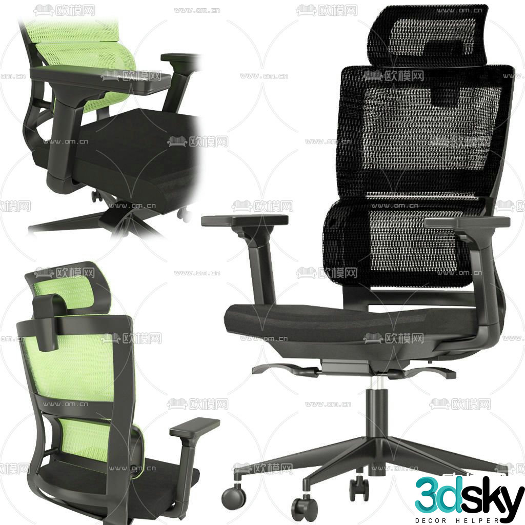 Office chair staff chair 3d model