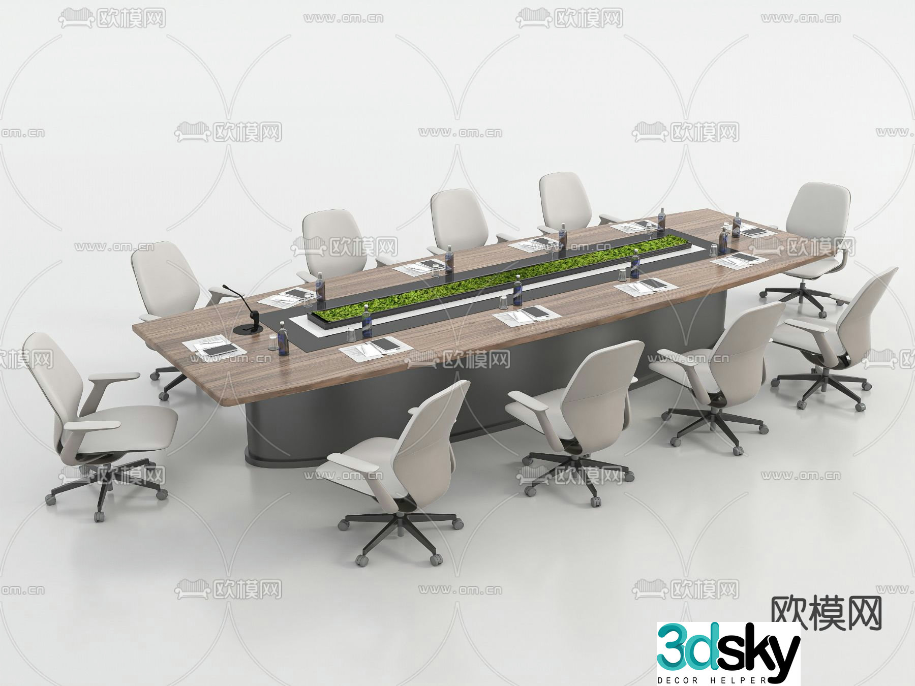 Conference tables and chairs conference table 3d model