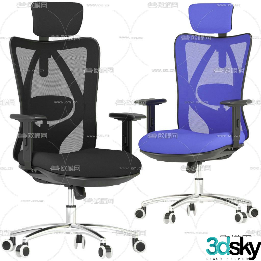 Office chair staff chair 3d model