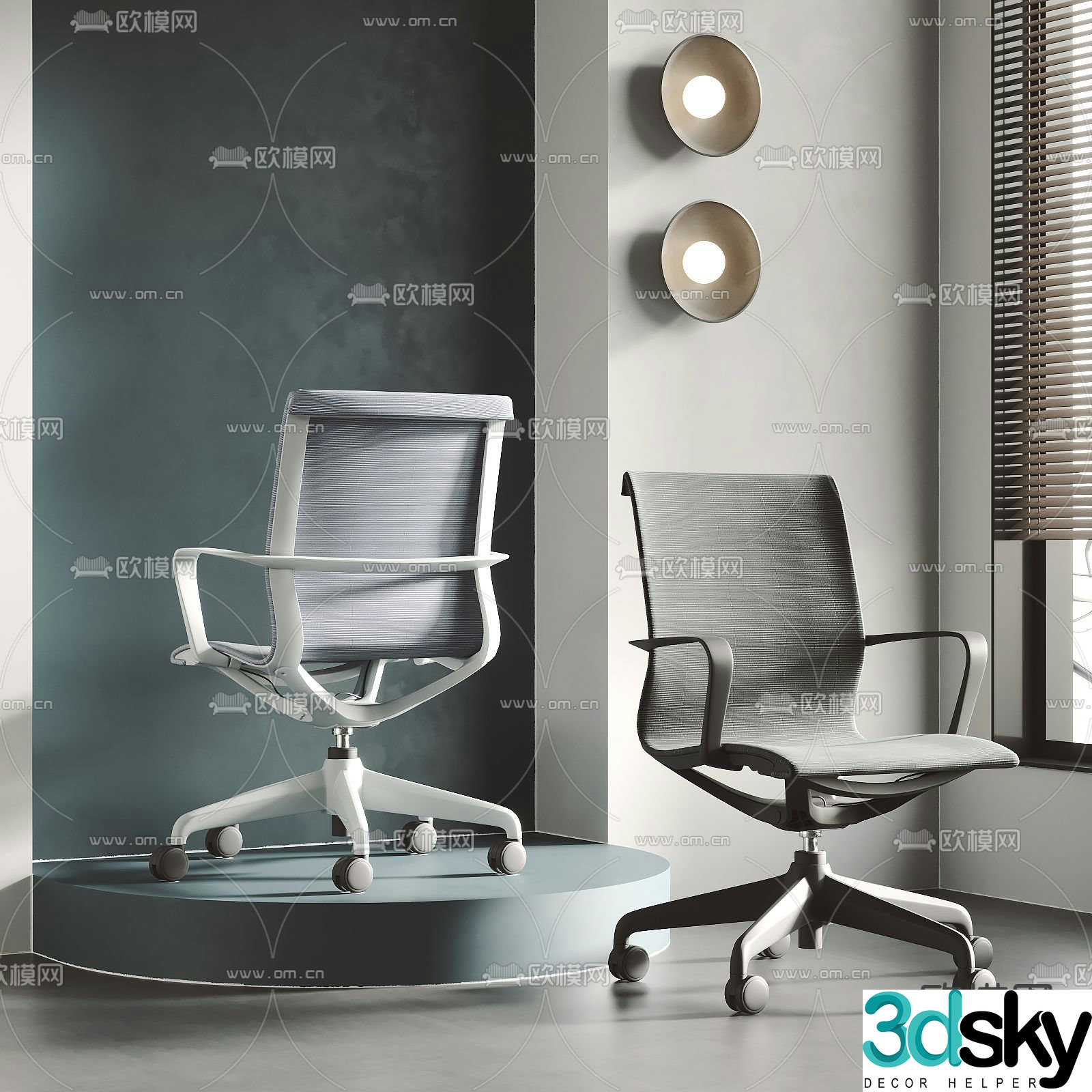 Office chair staff chair 3d model