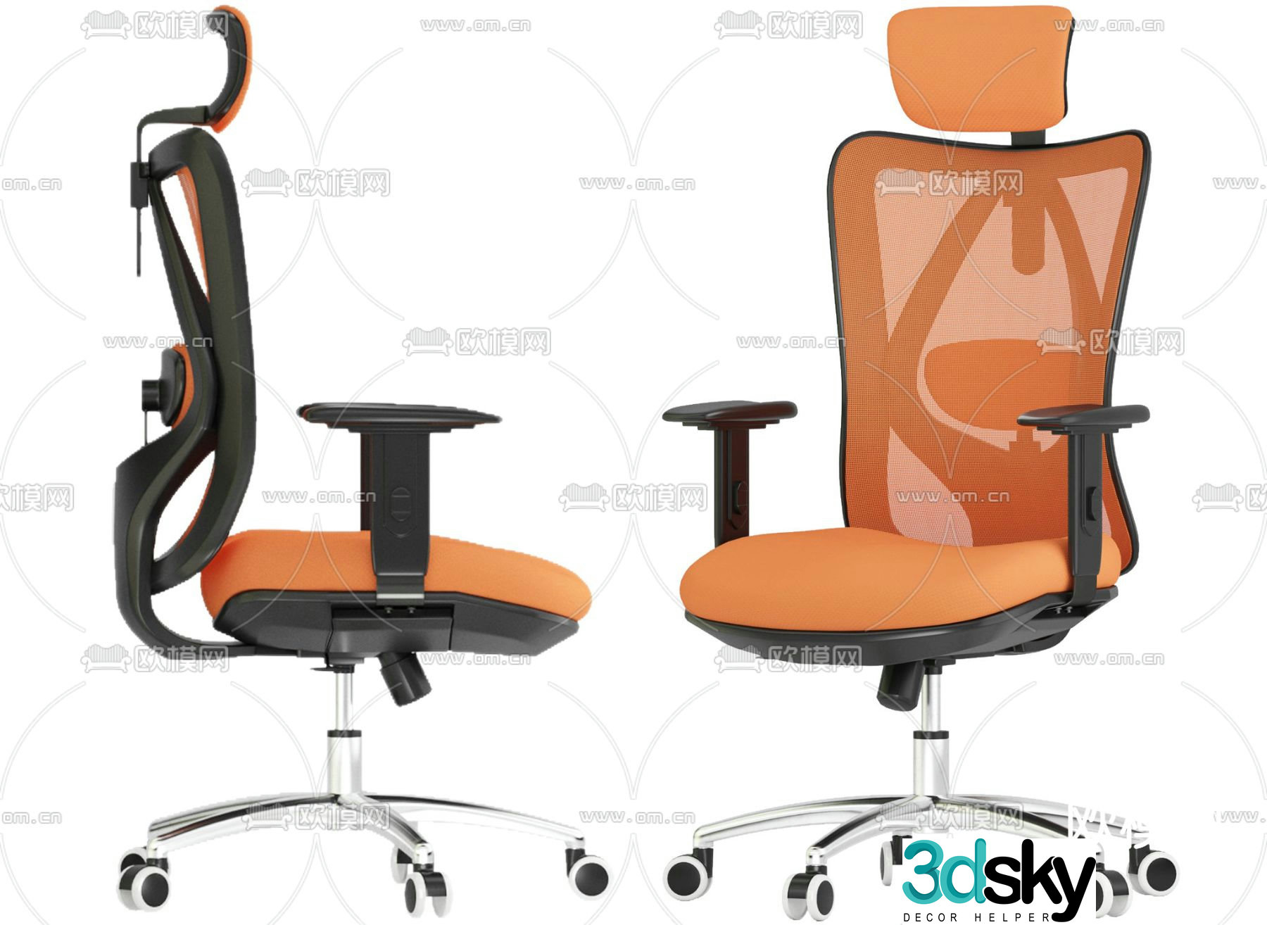Office chair staff chair 3d model