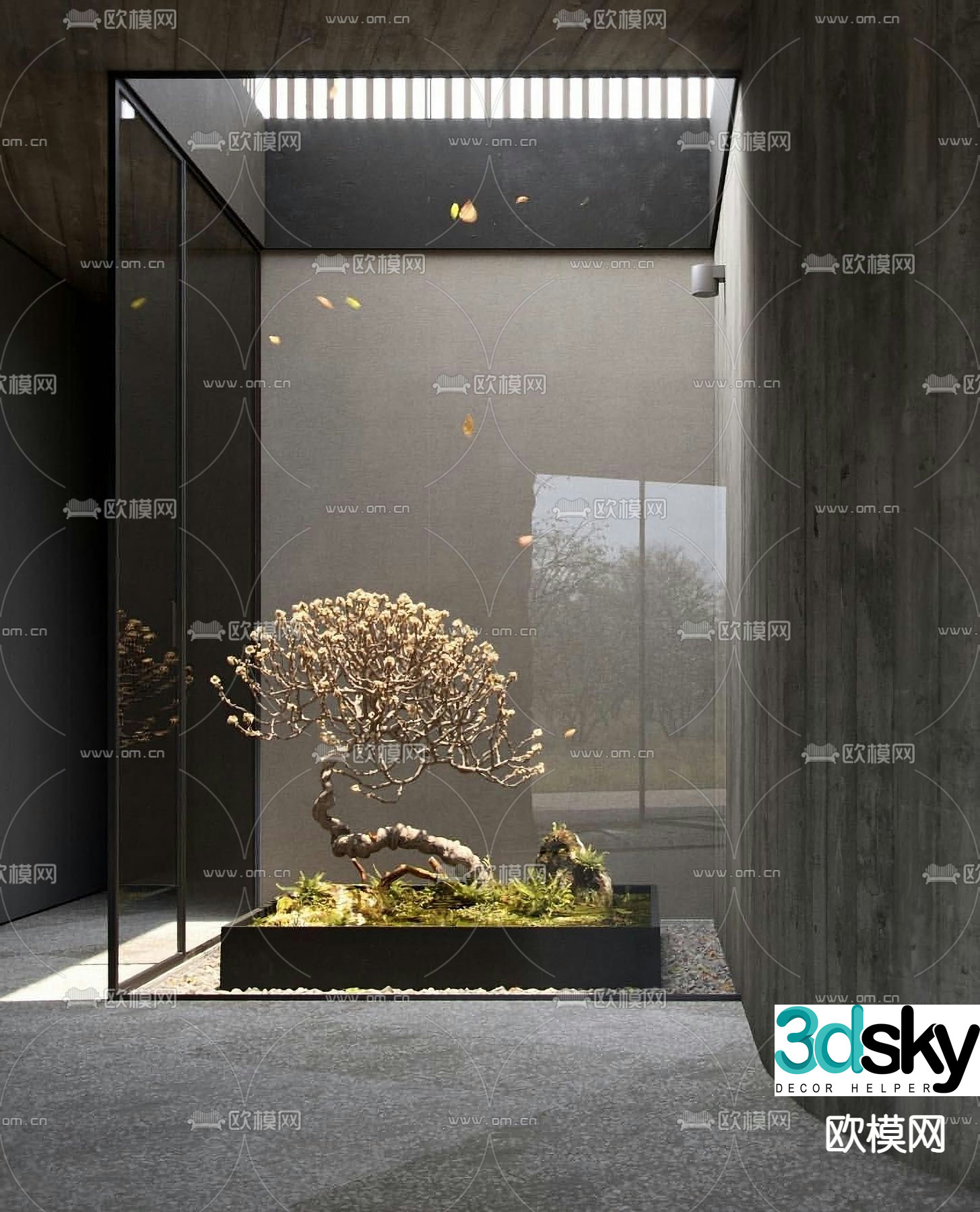 New Chinese style landscape indoor landscape 3d model