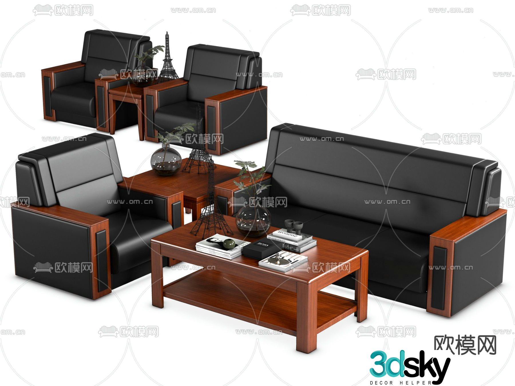 Office sofa reception sofa 3d model