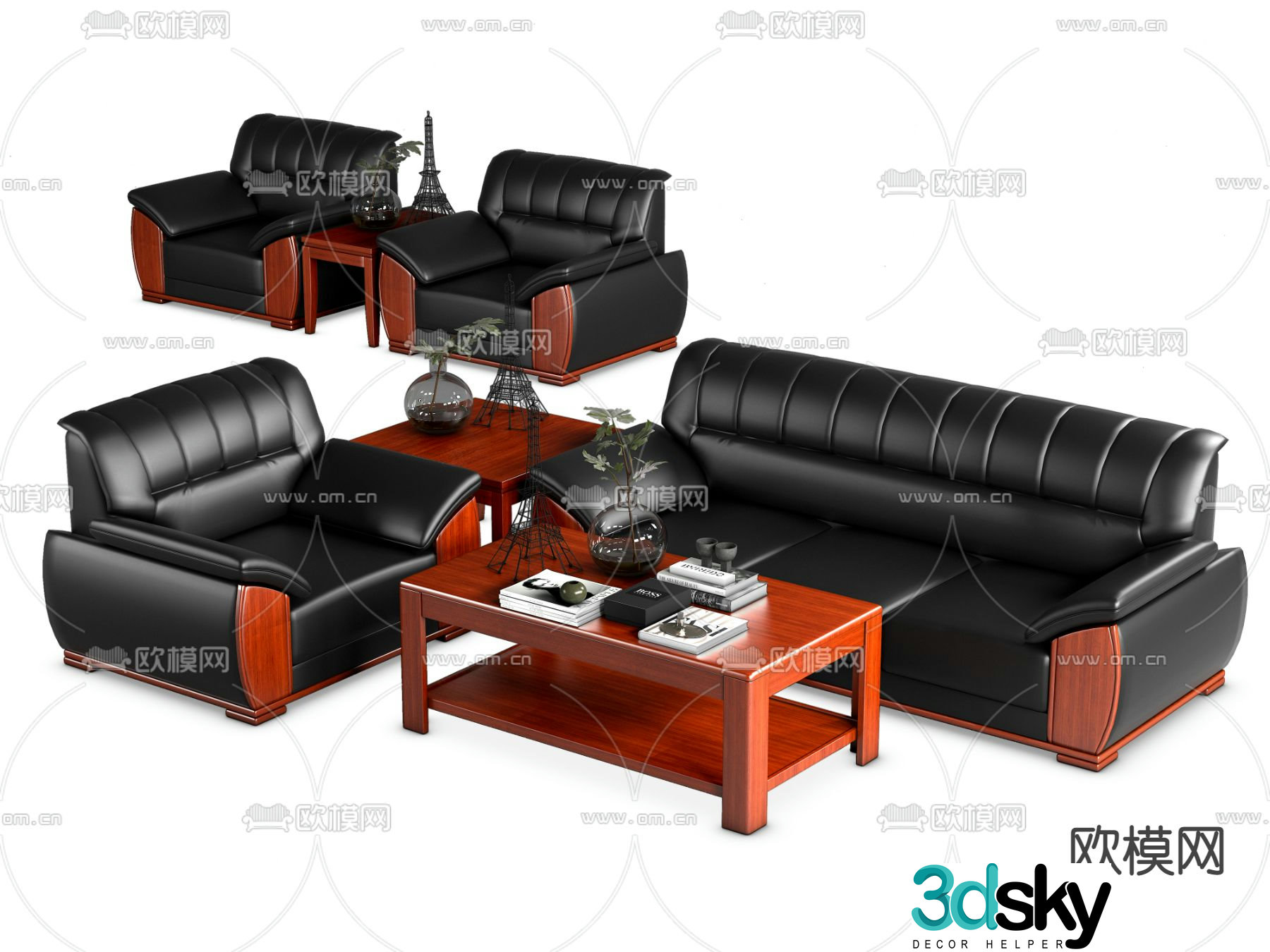 Office sofa VIP sofa reception sofa 3d model