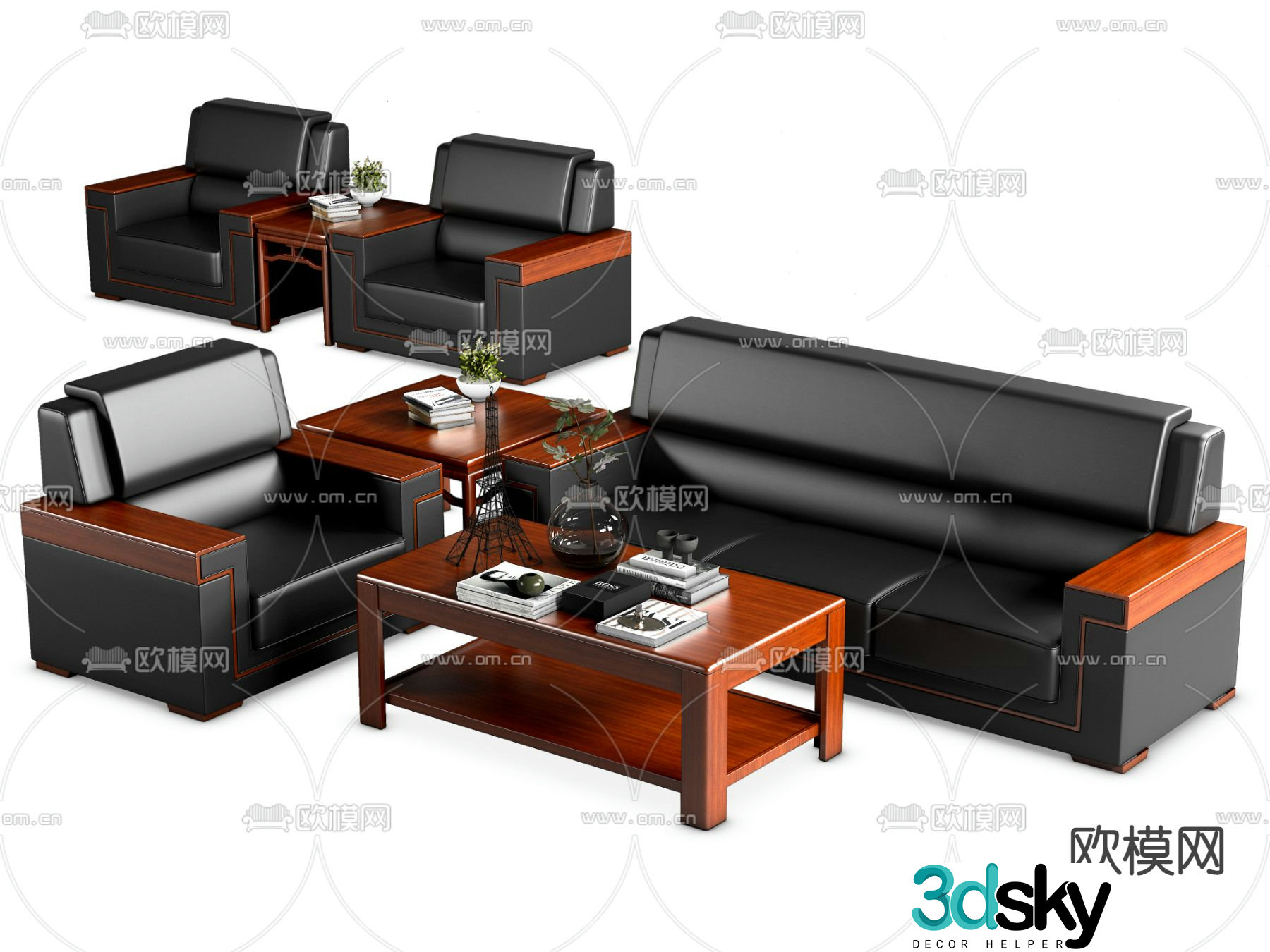 Office sofa reception sofa 3d model