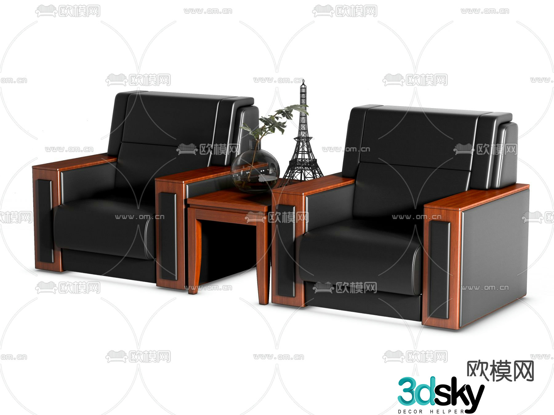 Office sofa VIP sofa reception sofa 3d model