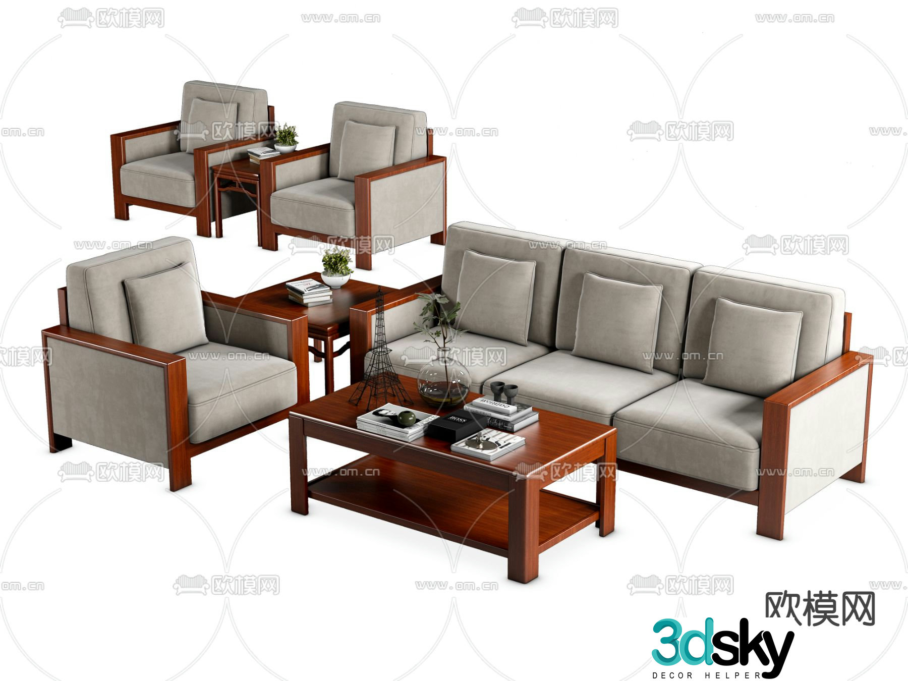 Office sofa reception sofa 3d model
