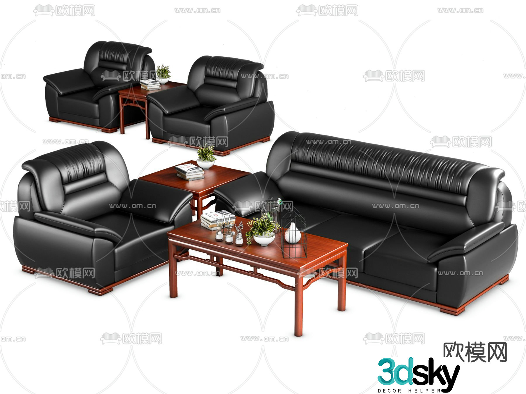 Office sofa VIP sofa reception sofa 3d model