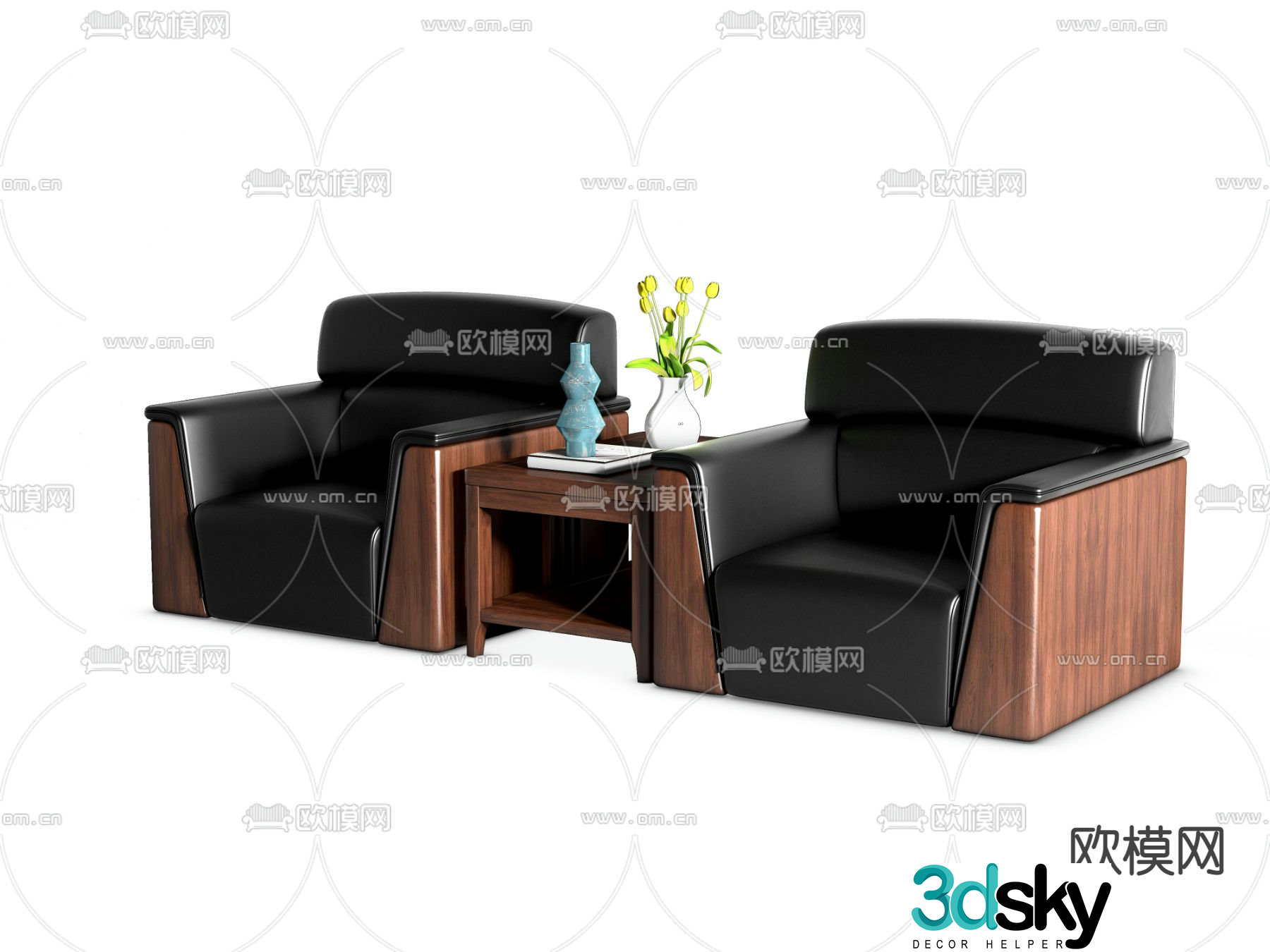 Office sofa VIP sofa reception sofa 3d model