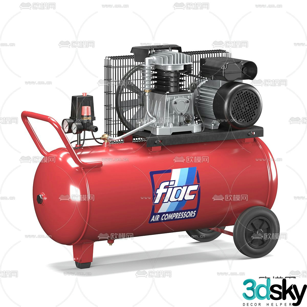 Air pump air compressor 3d model