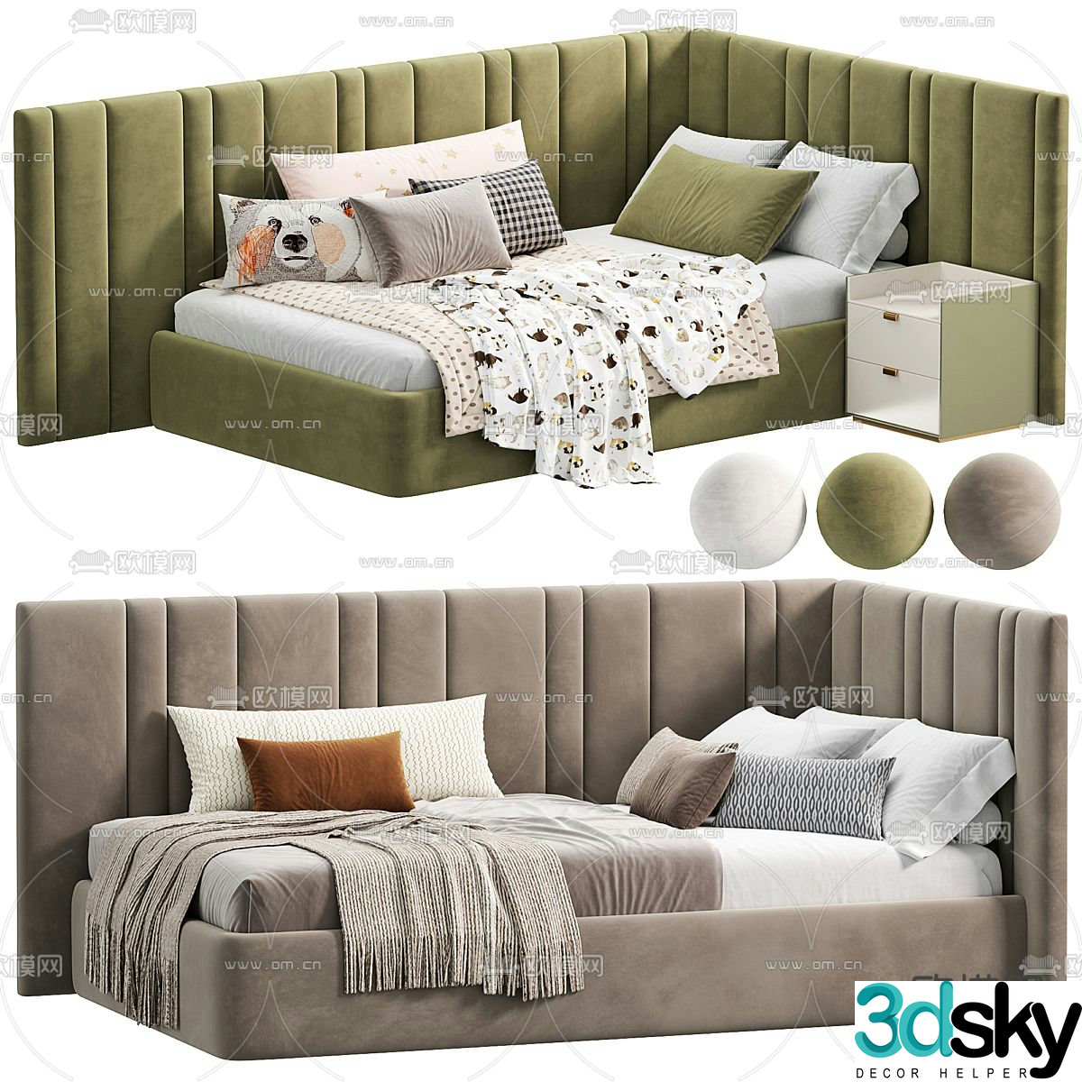 Children’s bed single bed 3d model