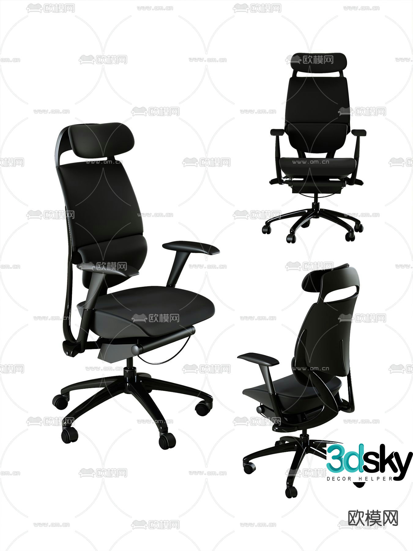 Office chair staff chair 3d model