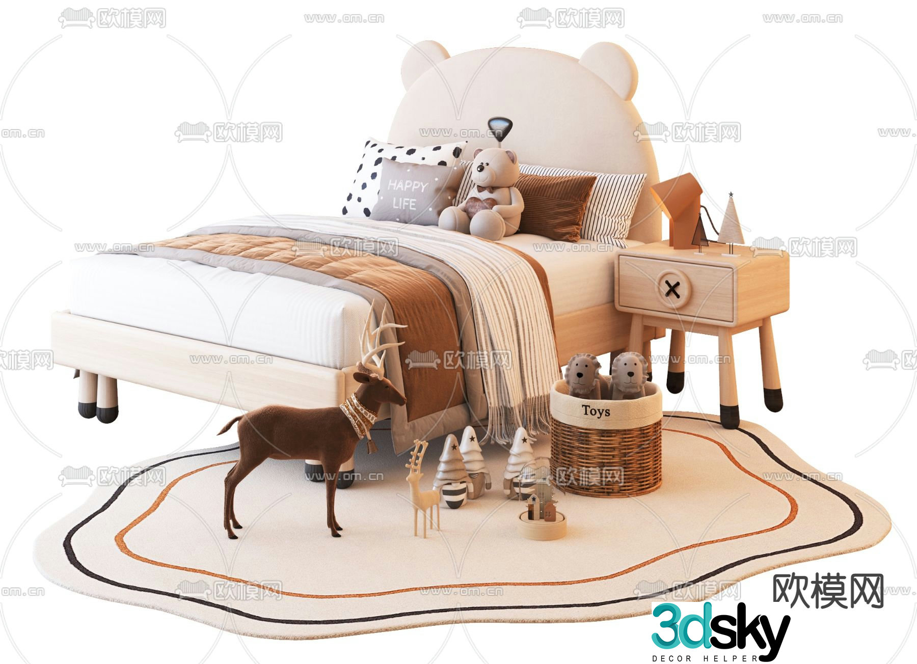 children’s bed child’s bed 3d model