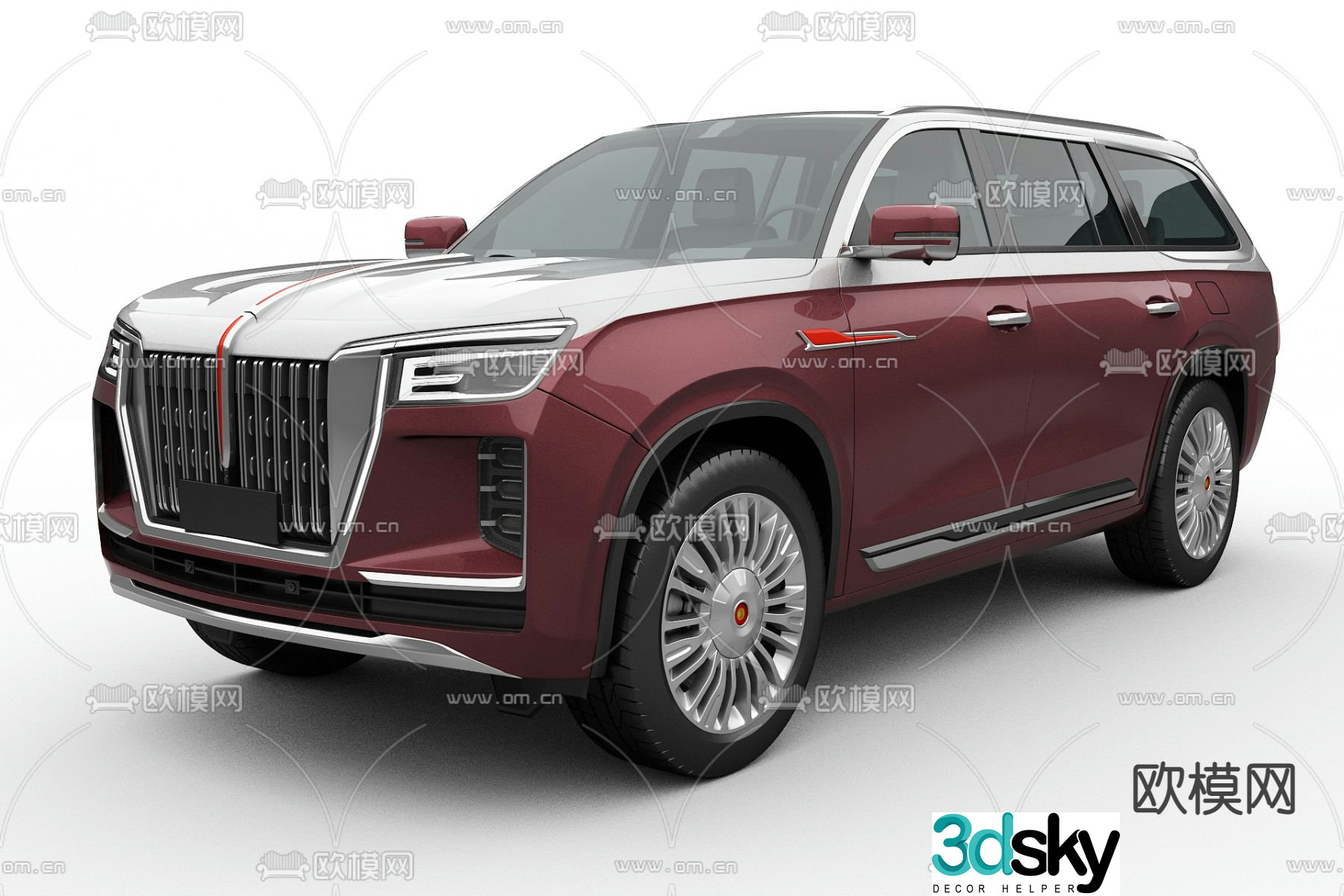 Hongqi car sedan 3d model
